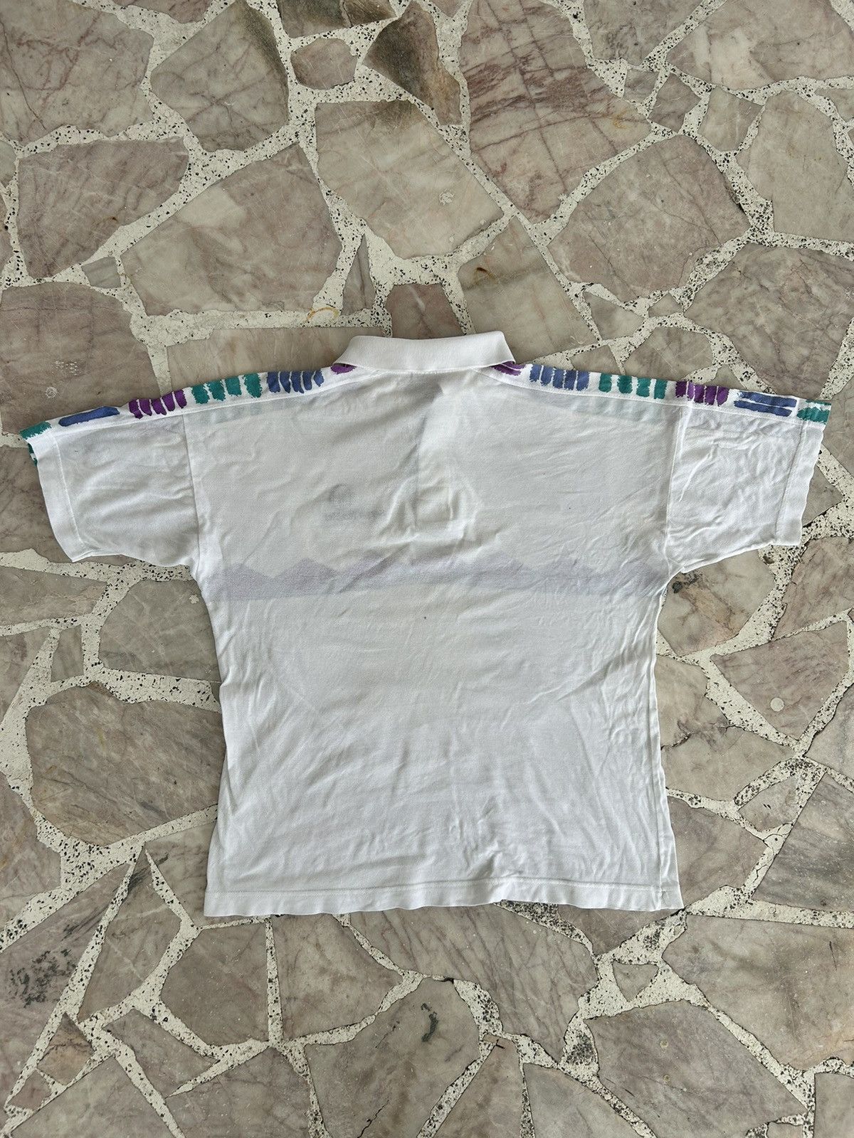 Sergio Tacchini Vintage sergio tacchinio White polo Tee Size US S / EU 44-46 / 1 - 2 Thumbnail
