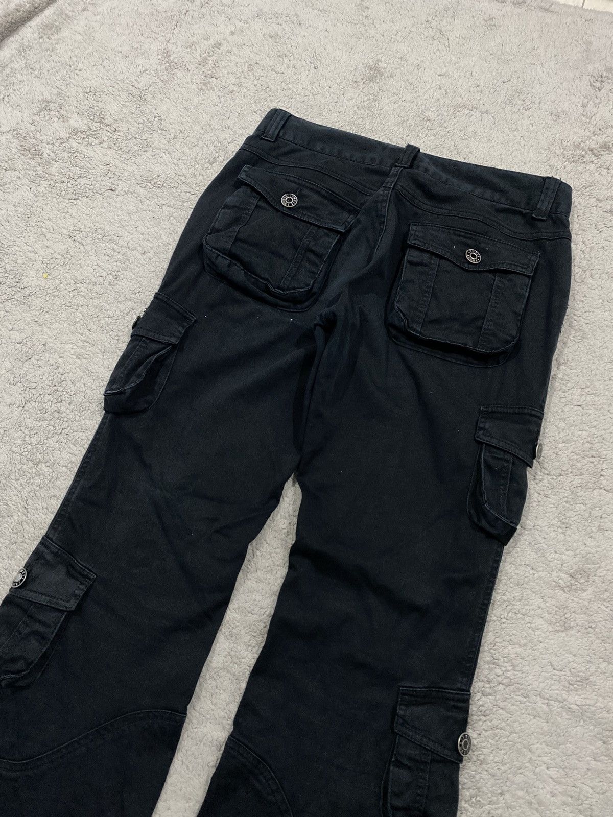 Japanese Brand LowBox Black Cargo Multipocket Flared Pants LGB Style Size US 32 / EU 48 - 12 Thumbnail