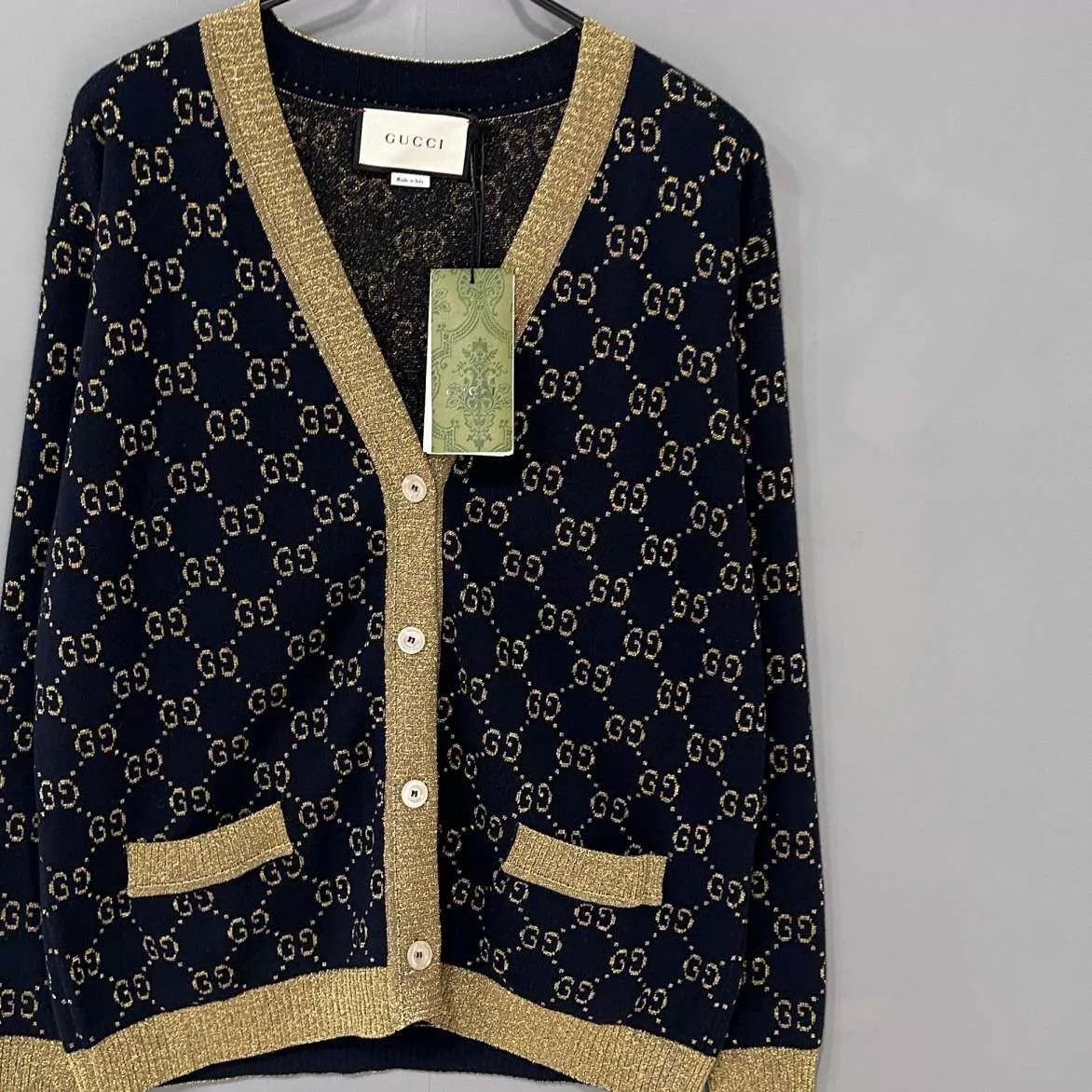 Gucci Gucci GG all over print gold thread cardigan S Size S / US 4 / IT 40 - 2 Thumbnail