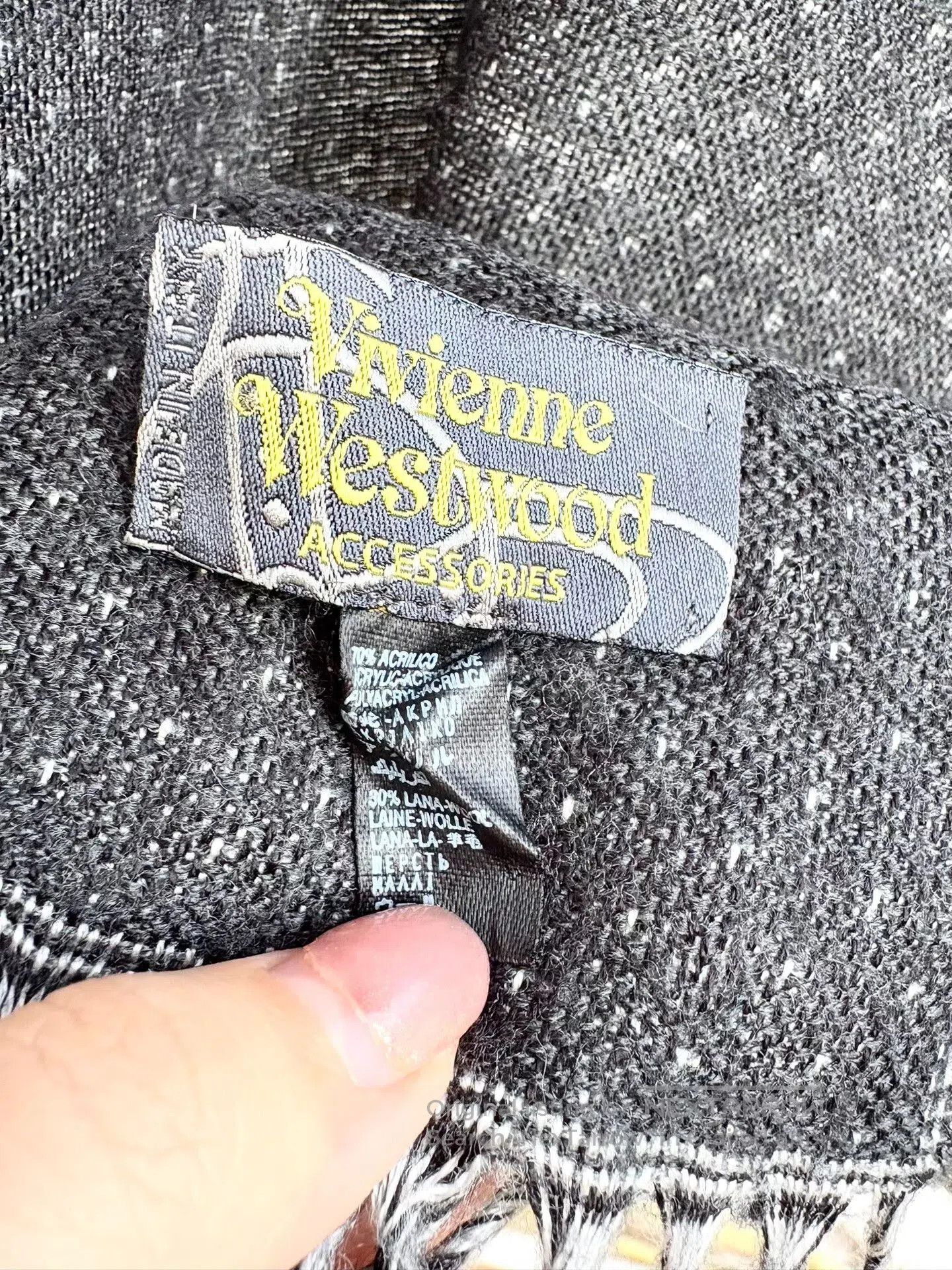 Vivienne Westwood Vivienne Westwood Black Gray Polka Dot Scarf. Size ONE SIZE - 9 Thumbnail