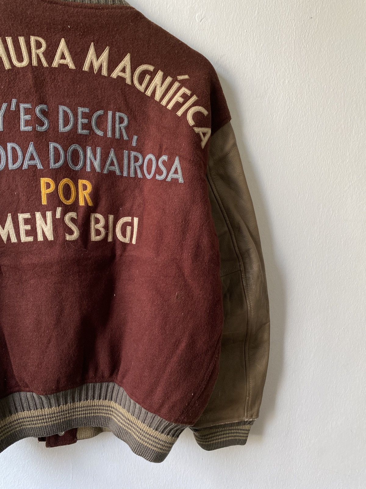 Vintage Vintage Mens Bigi Wool Leather Varsity Jacket Size US M / EU 48-50 / 2 - 11 Thumbnail
