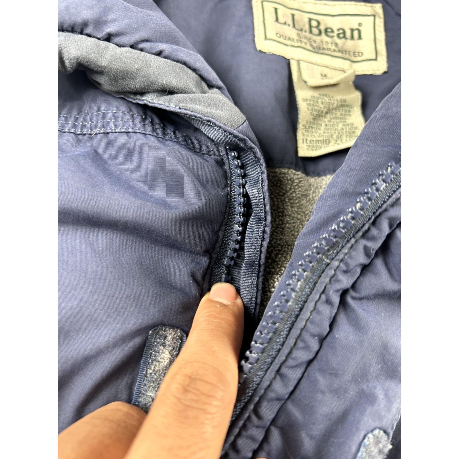 Vintage VINTAGE LL Bean Coat Mens M Blue Hooded Insulated Parka Winter Fleece Size US M / EU 48-50 / 2 - 4 Thumbnail