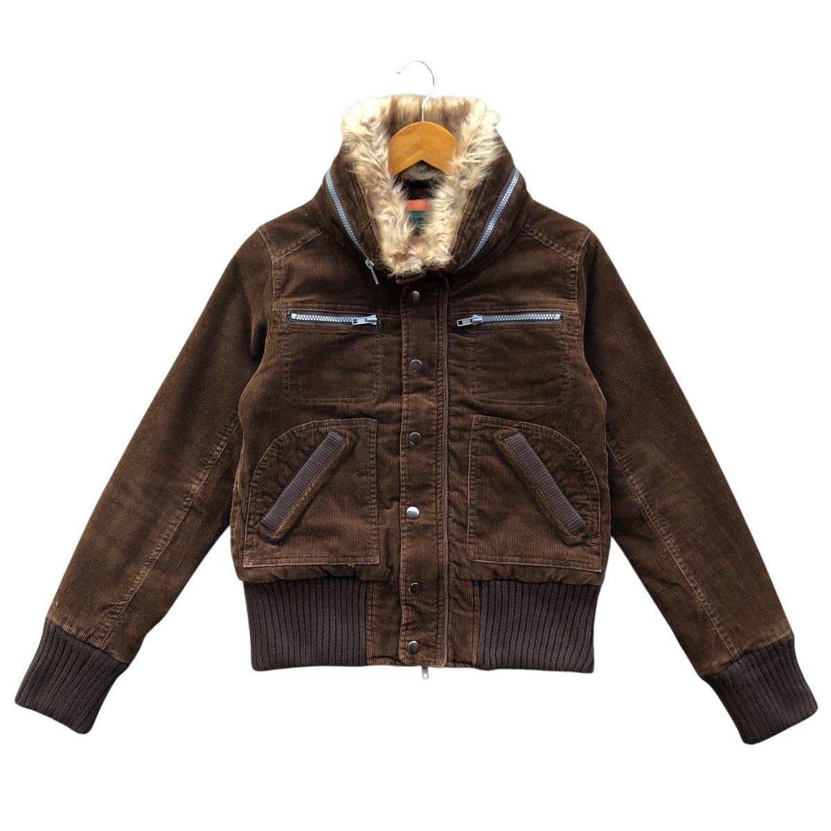 Tornado Mart 2000s japanese PRD corduroy faux fur bomber jacket Size US S / EU 44-46 / 1 - 1 Thumbnail