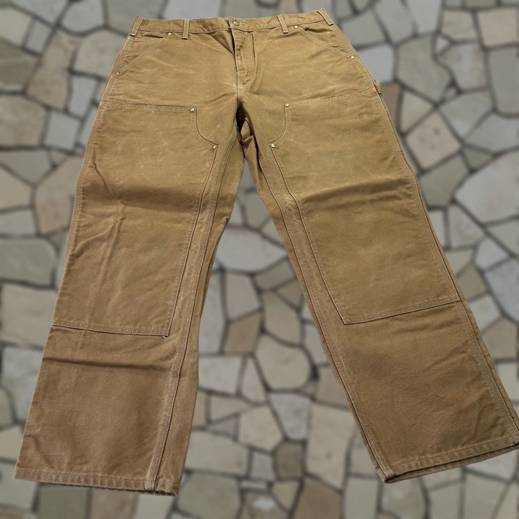 Carhartt VINTAGE Carhartt Pants Carpenter Mens 38x30 Brown Canvas B01 Double Knee USA Size US 38 / EU 54 - 1 Thumbnail