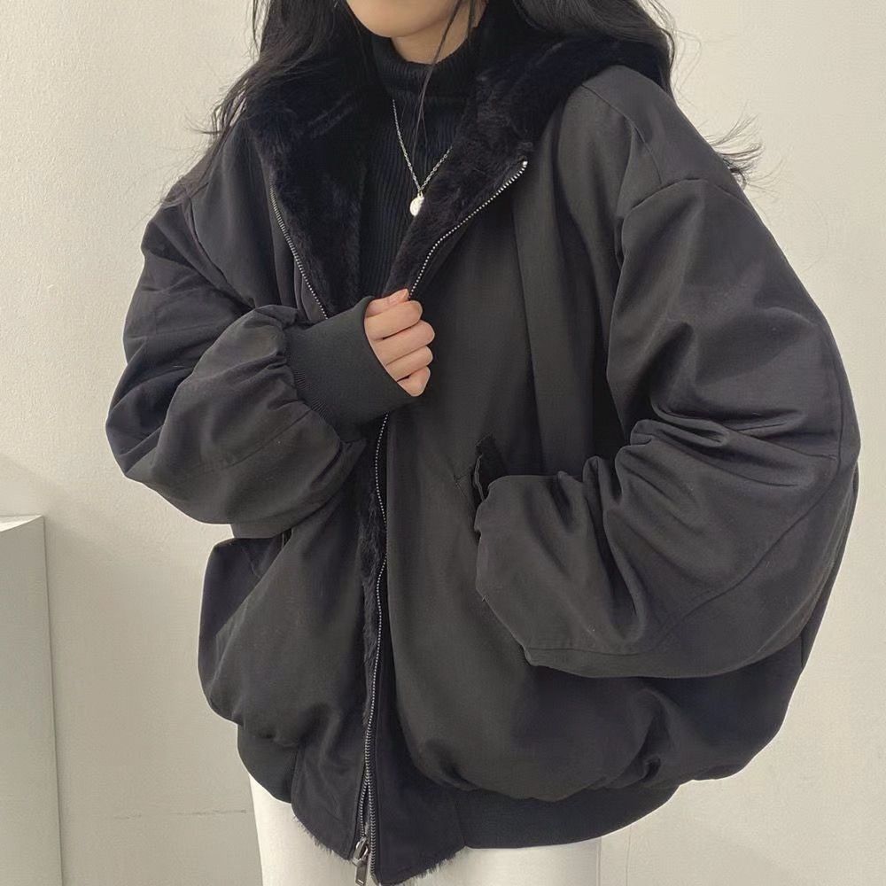 Vintage Warm women's double-sided oversize bomber Size M / US 6-8 / IT 42-44 - 1 Thumbnail