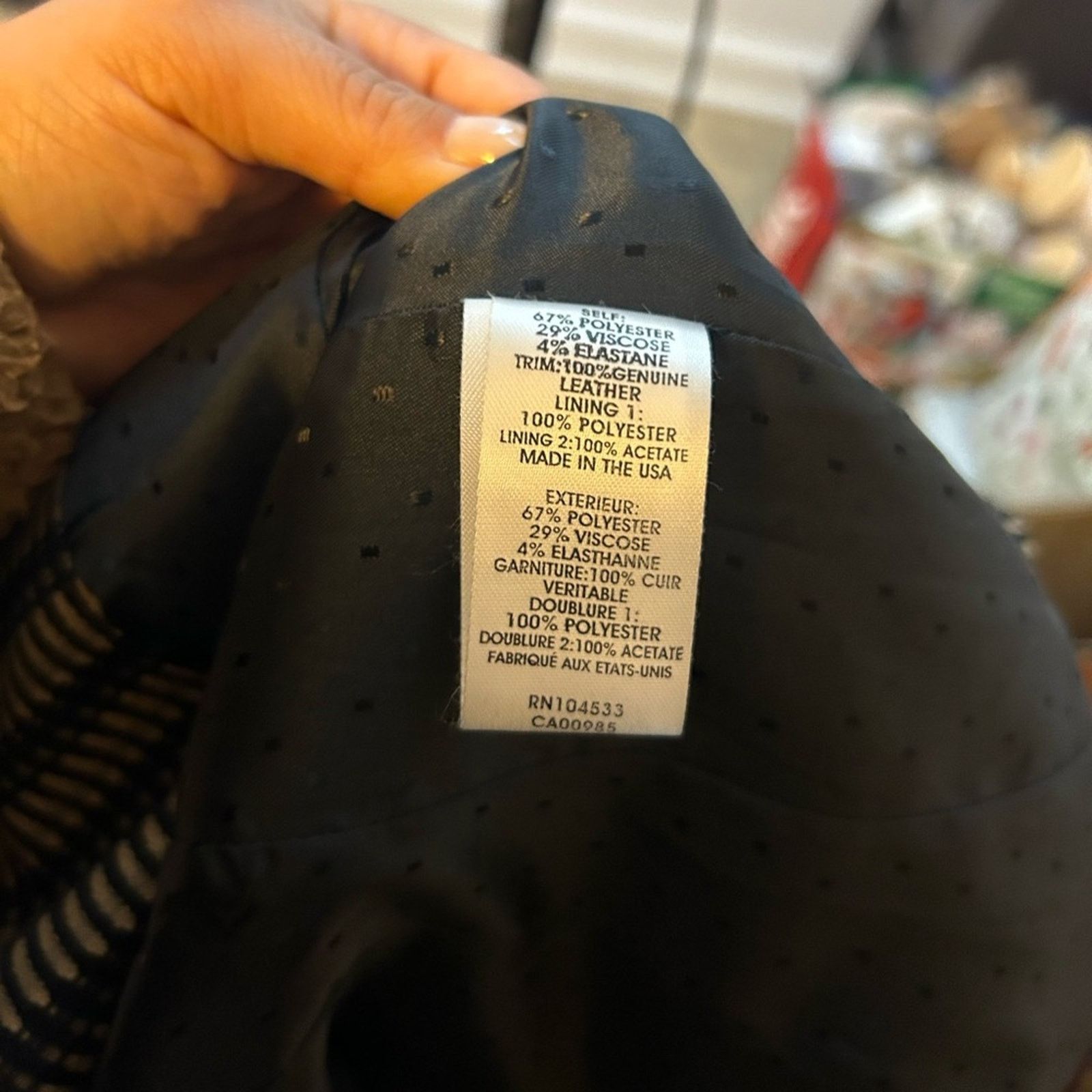 Nanette Lepore Nanette Lepore Two Tone Leather Trim Blazer Size XXL / US 16-18 / IT 52-54 - 4 Thumbnail