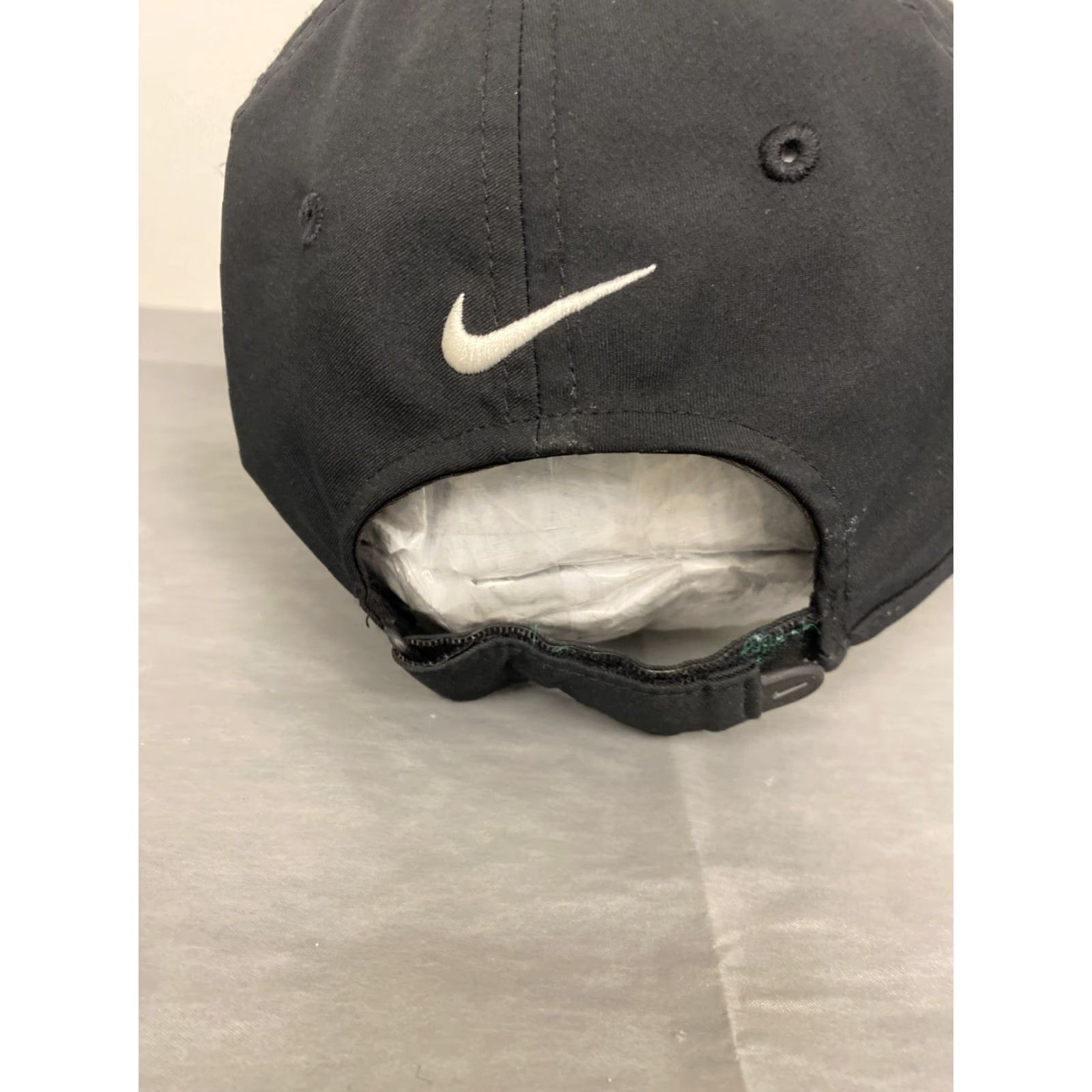 Nike VINTAGE Nike Dri Fit Baseball Cap Snapback M/L Black White Logo /662 Hat Men Size ONE SIZE - 4 Thumbnail