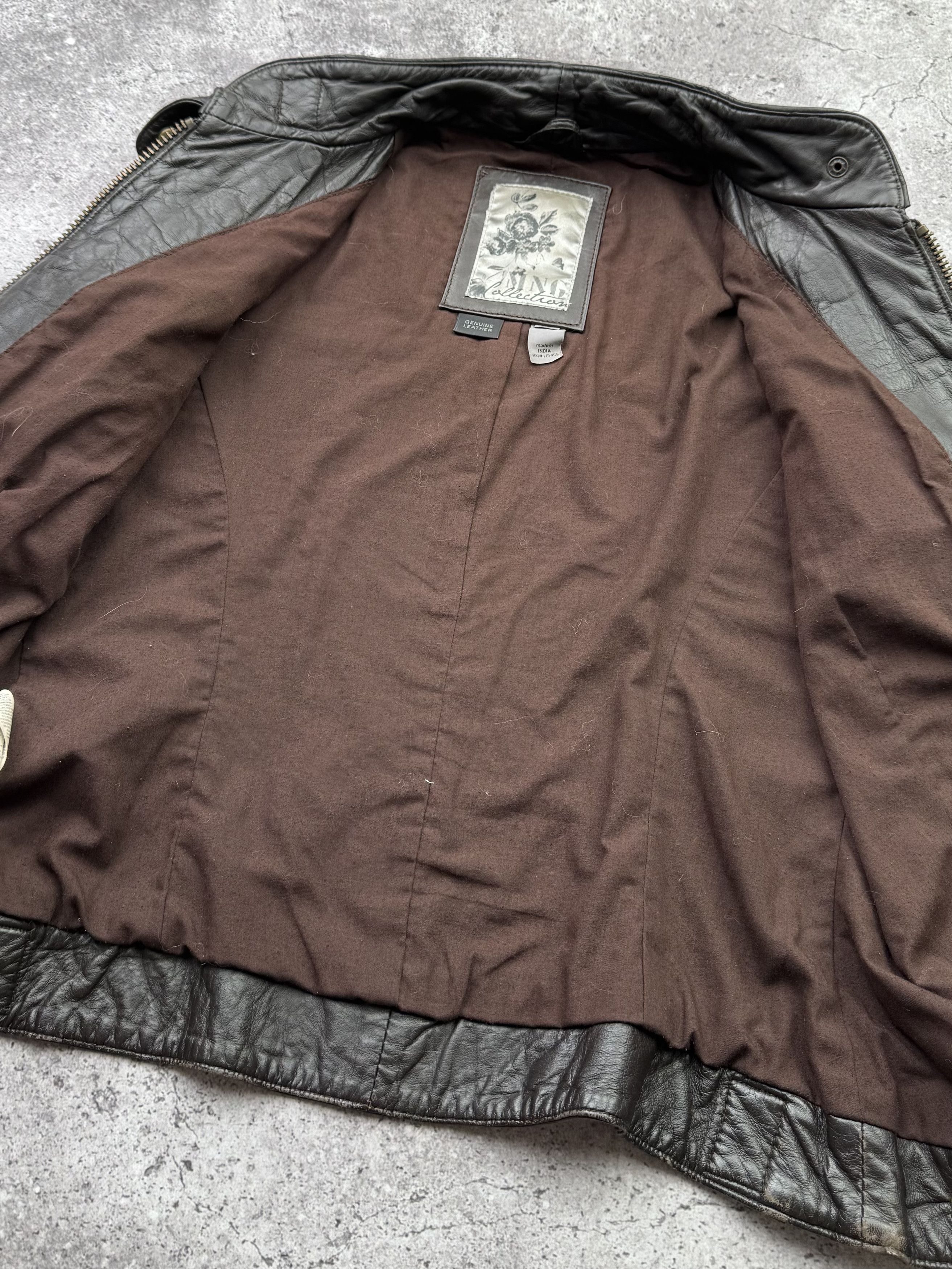 Japanese Brand Vintage Cropped Leather Jacket C539(V2) Size L / US 10 / IT 46 - 5 Thumbnail
