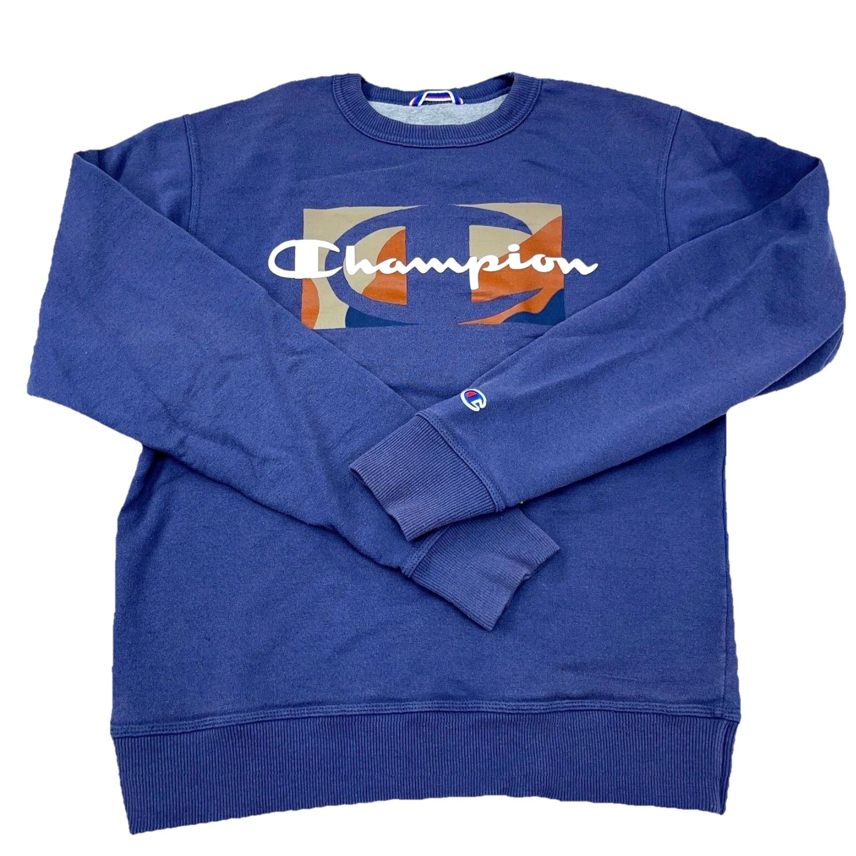 Champion Champion Sweatshirt Men Small Blue Crew Neck Logo Spell Out Retro Sport Size US S / EU 44-46 / 1 - 2 Thumbnail