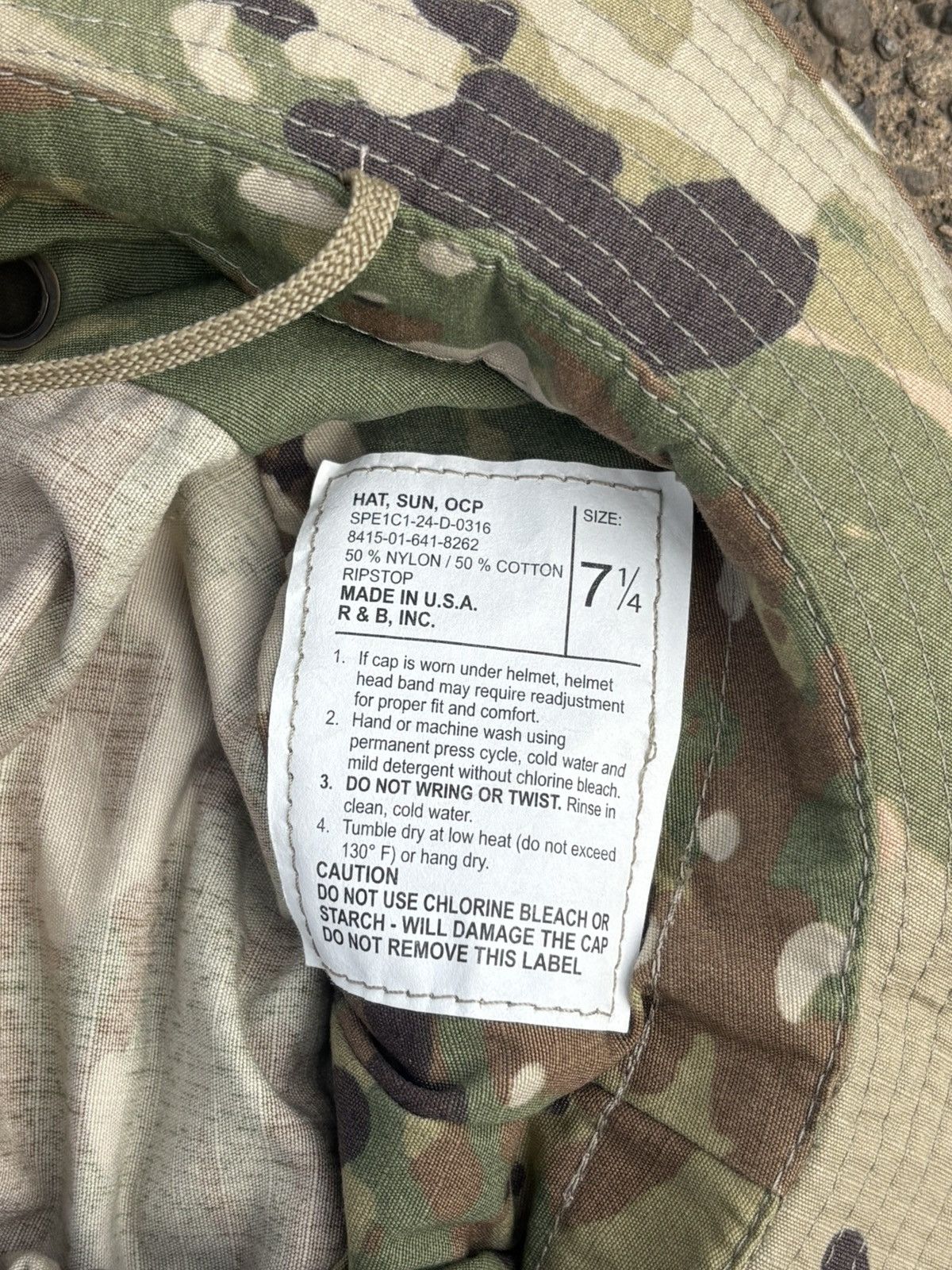 Other Authentic US Army/Military Camo Vintage Bucket Hat Size ONE SIZE - 3 Thumbnail