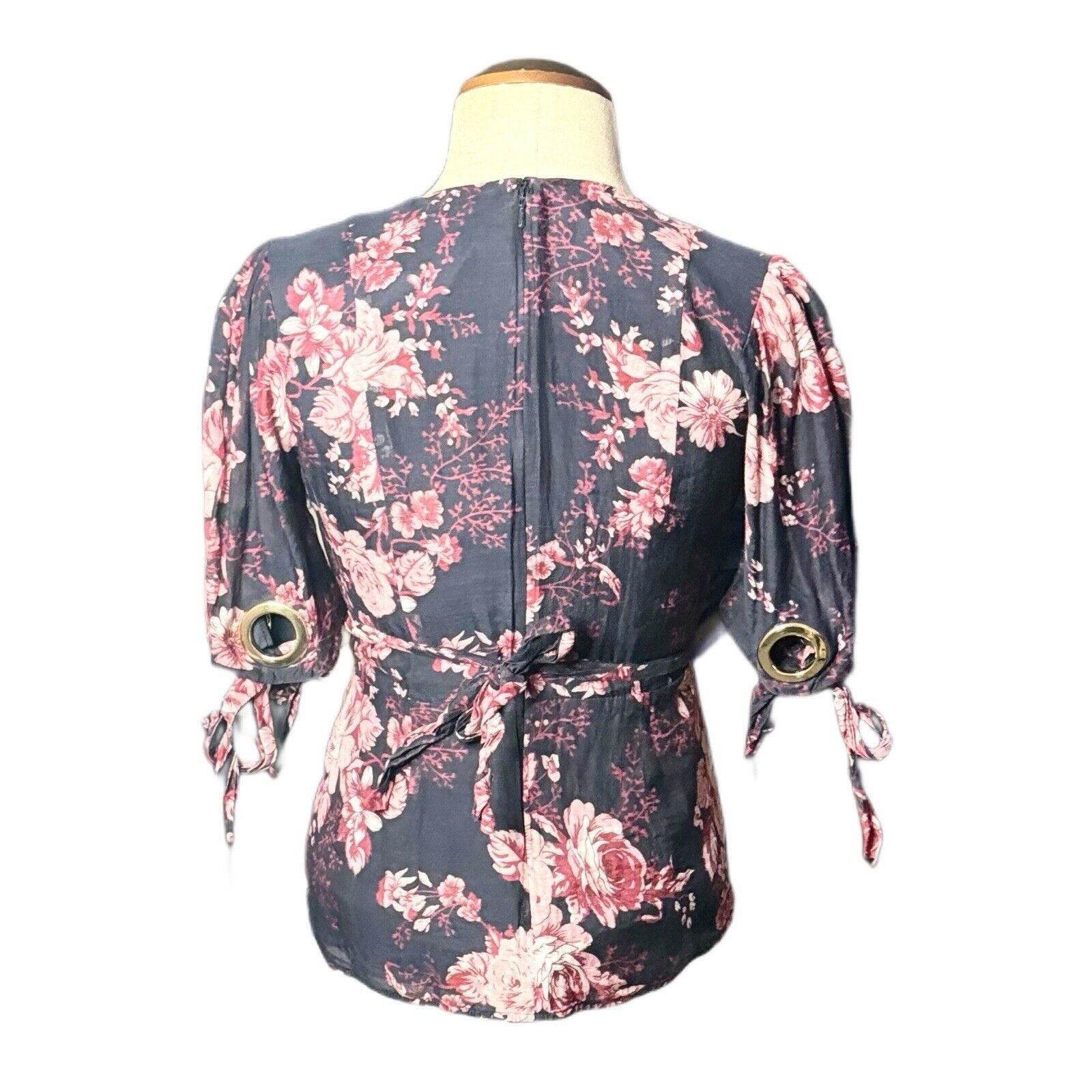 Alice McCall Alice McCall Blouse 2 Silk Only Everything Bow Tie Gold Rin Size XS / US 0-2 / IT 36-38 - 4 Thumbnail