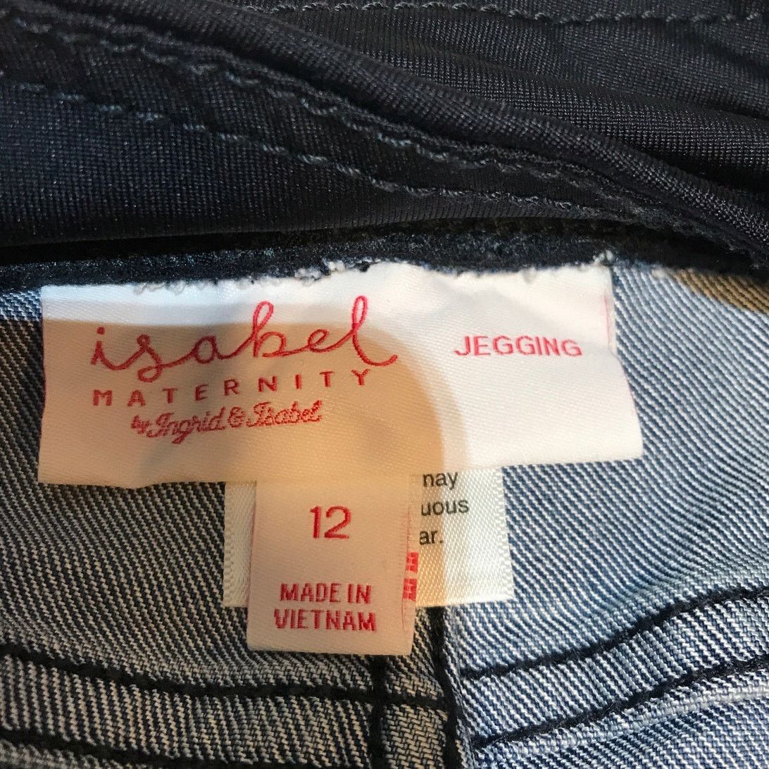 Other Isabel Maternity Blue Denim Jegging Tapered Jeans 12 Size 34" / US 12 / IT 48 - 3 Thumbnail