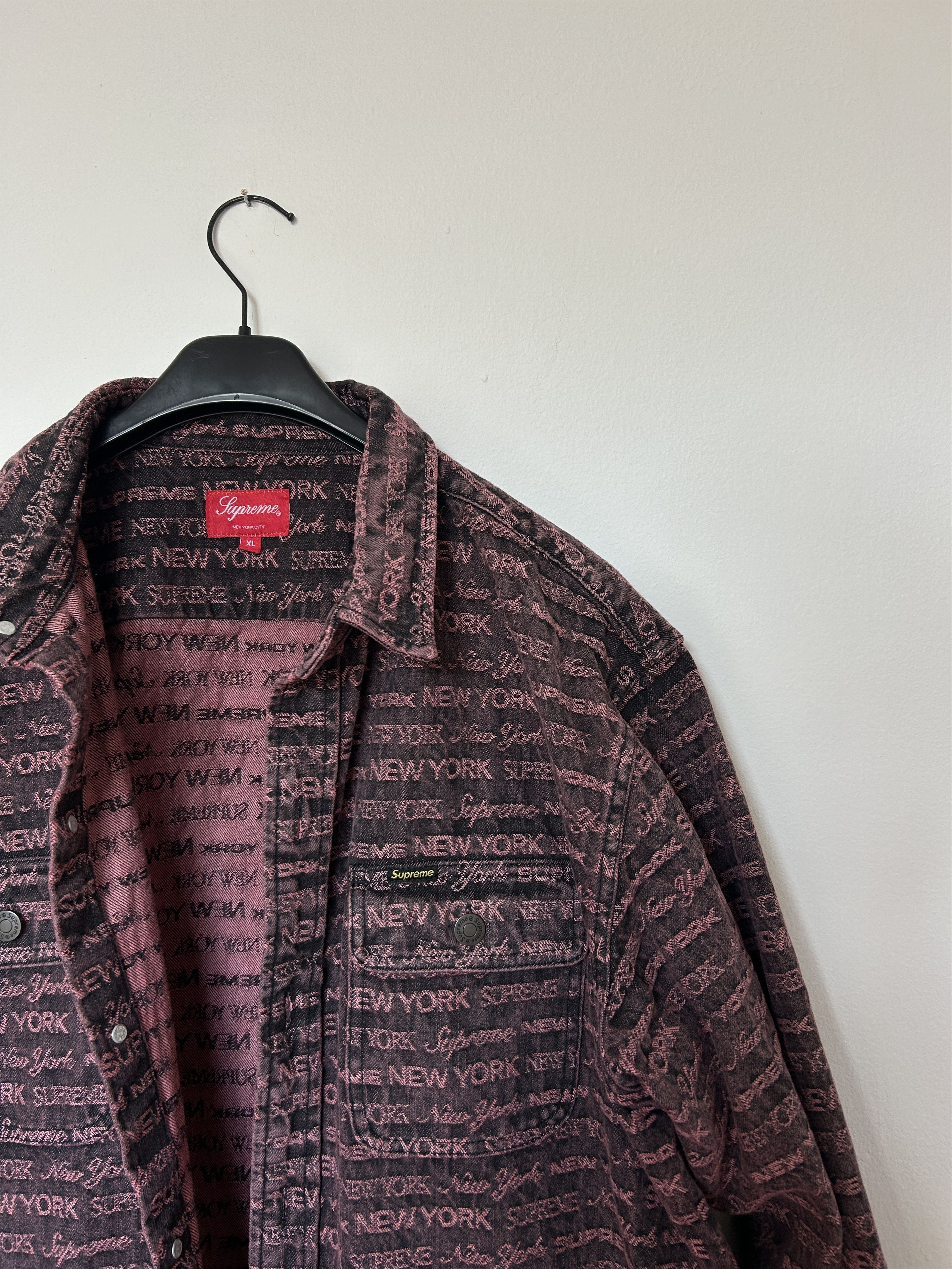 Supreme Supreme Multi Type Jacquard Denim Shirt Overshirt Jacket Size US XL / EU 56 / 4 - 3 Thumbnail
