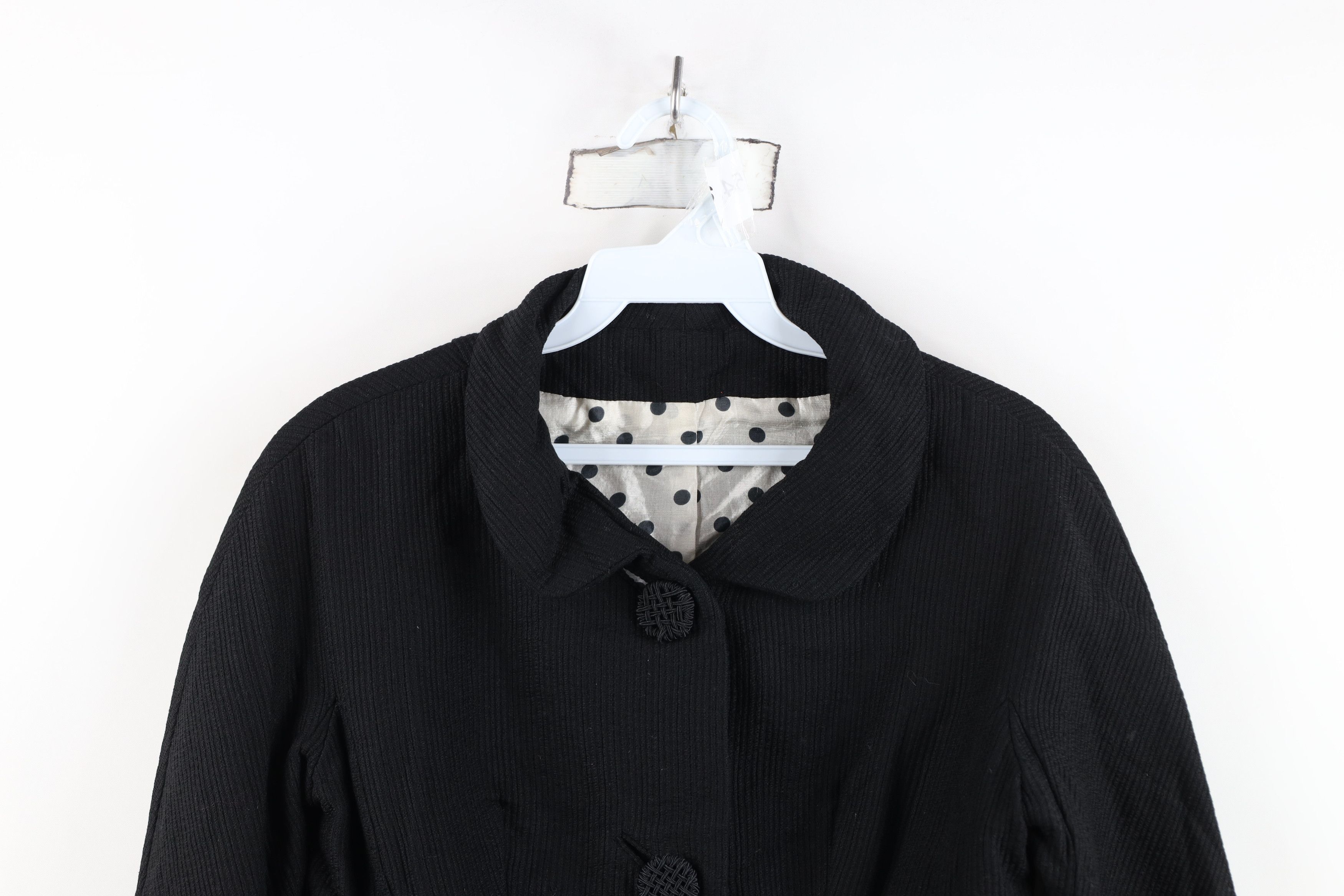 Vintage Vintage 60s 70s Streetwear Big Button Blazer Jacket Black Size S / US 4 / IT 40 - 2 Thumbnail