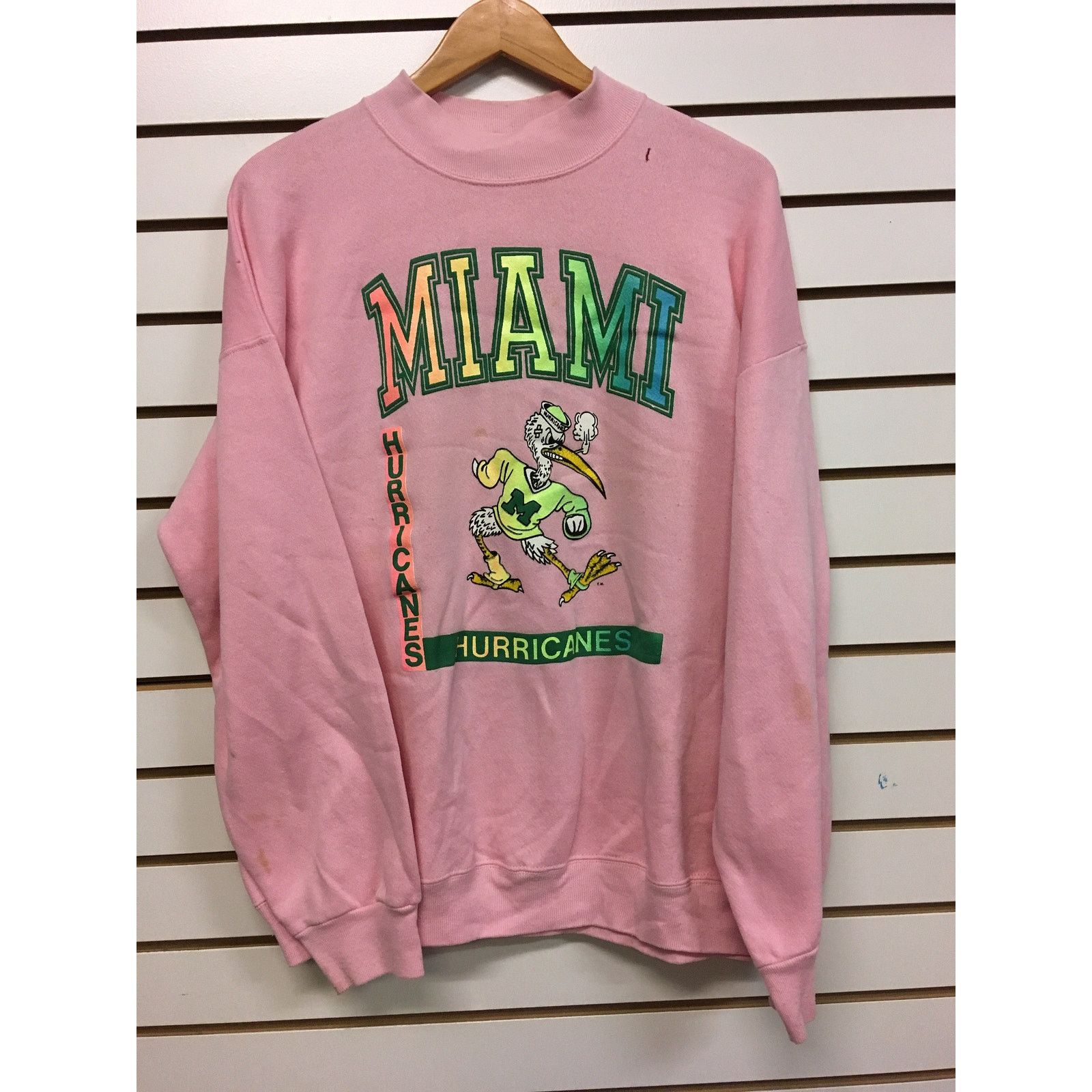 Fruit Of The Loom Vintage Miami Hurricanes Sweatshirt size Large 1990s 80s Size US L / EU 52-54 / 3 - 1 Thumbnail