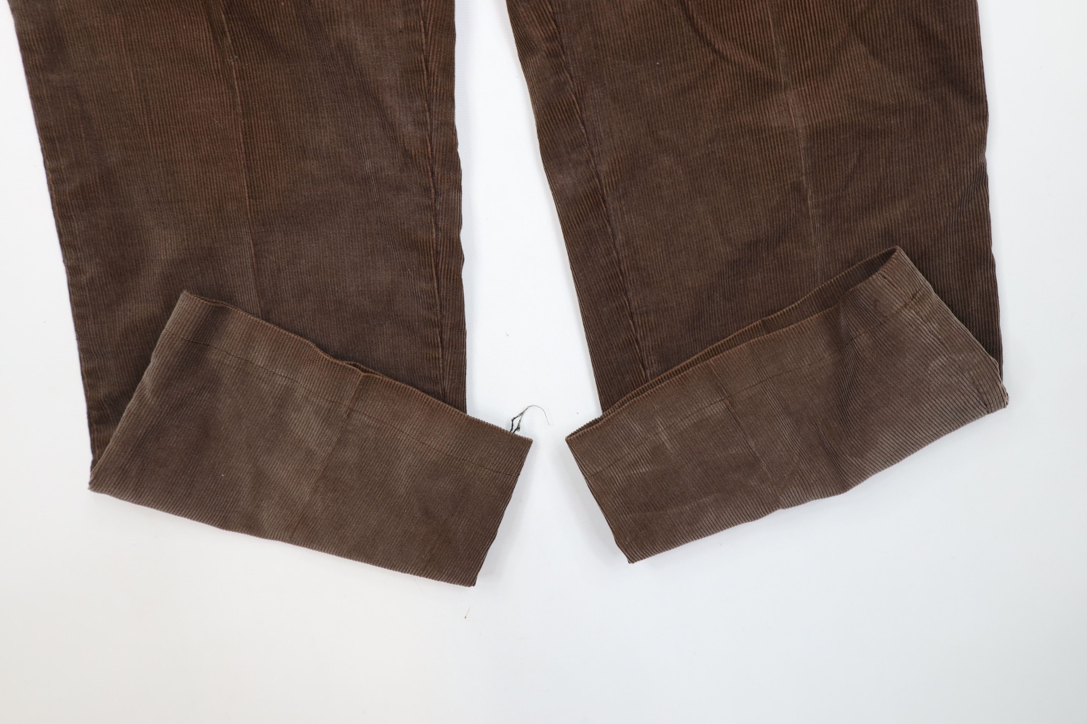 Big Mac Vintage 70s Big Mac Corduroy Wide Leg Chino Pants Brown USA Size US 32 / EU 48 - 5 Thumbnail