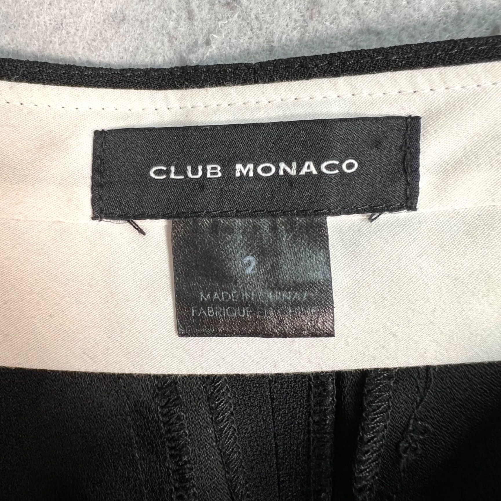 Club Monaco Club Monaco Women's Dress Pants Black Wide-Leg Size 2 Acetate/Viscose Size 26" / US 2 / IT 38 - 3 Thumbnail