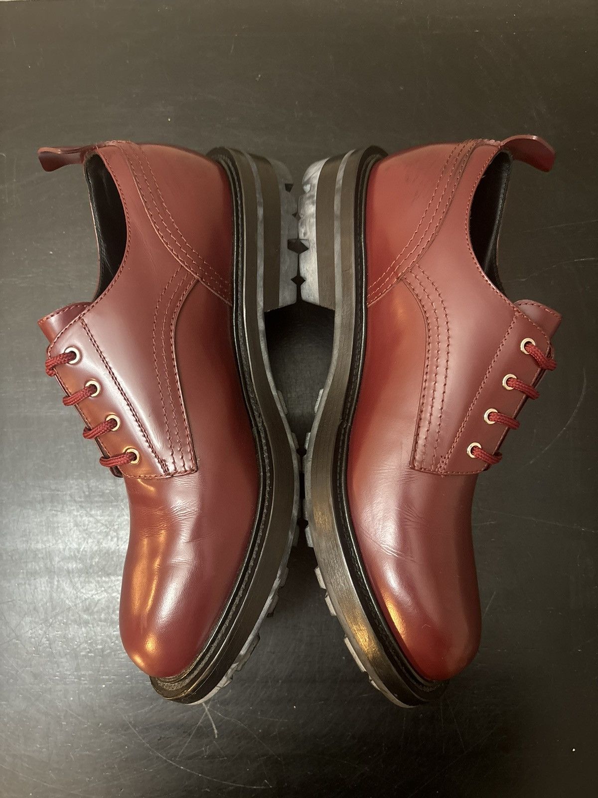 Alexander McQueen Alexander McQueen Patent Leather Platform Derby Brown Black Size US 10 / EU 43 - 3 Thumbnail