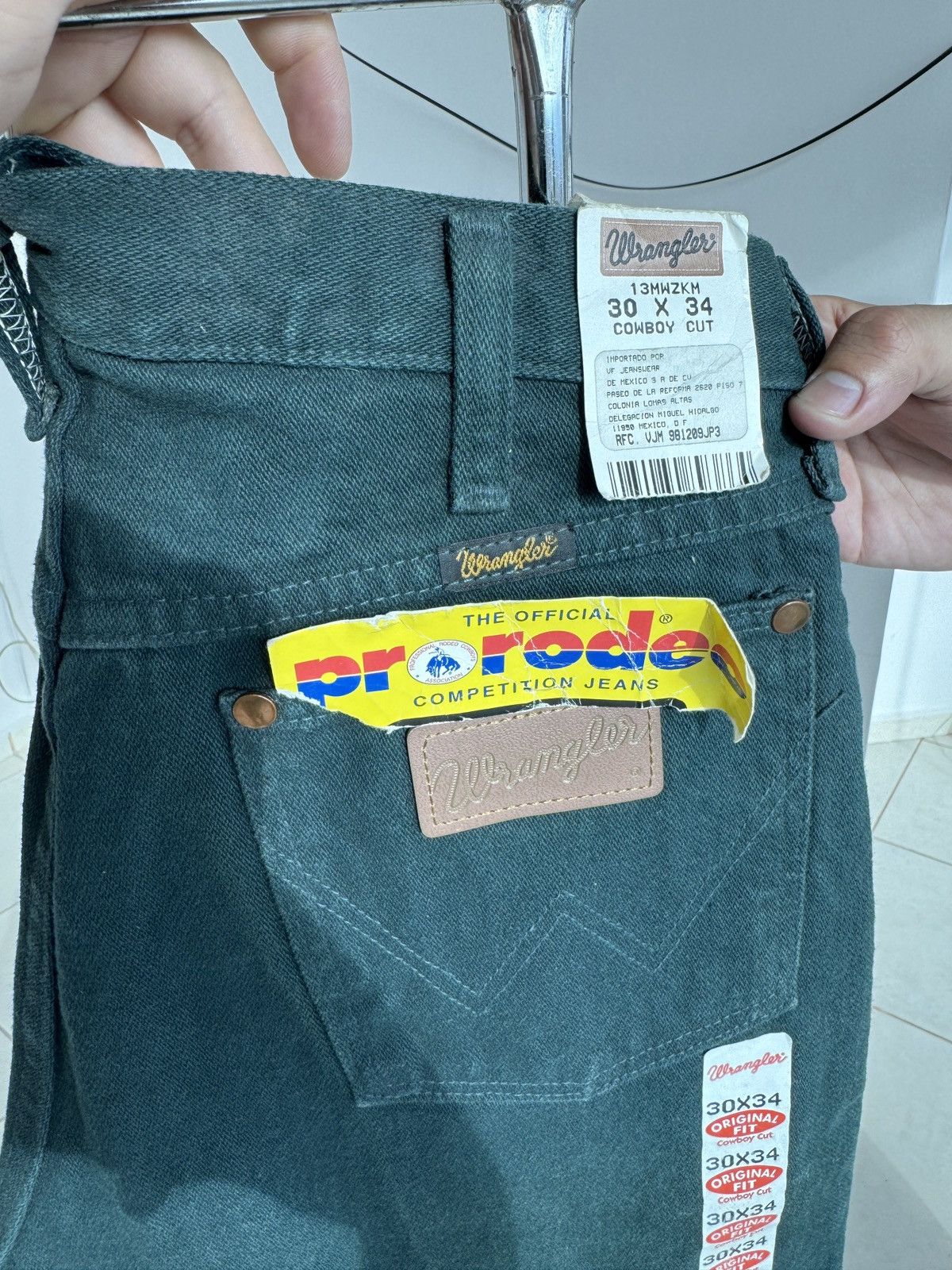 Wrangler Wrangler 13MWZ Cowboy Cut Green Jeans USA 30x34 Size US 30 / EU 46 - 1 Thumbnail