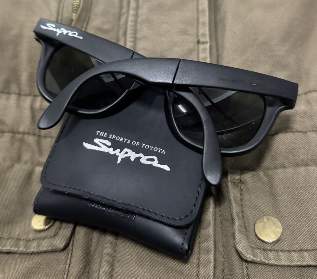Supra Rare 🔥 Vtg JDM MK4 Toyota SUPRA Wayfarer Folding 50mm Size ONE SIZE - 1 Thumbnail