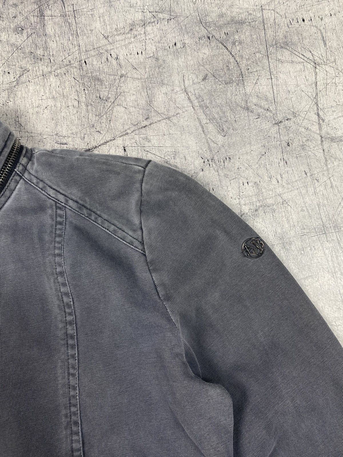 Armani Armani Jeans Grey Asymmetrical Biker Motorcycle Jacket Y2K Size XL / US 12-14 / IT 48-50 - 8 Thumbnail