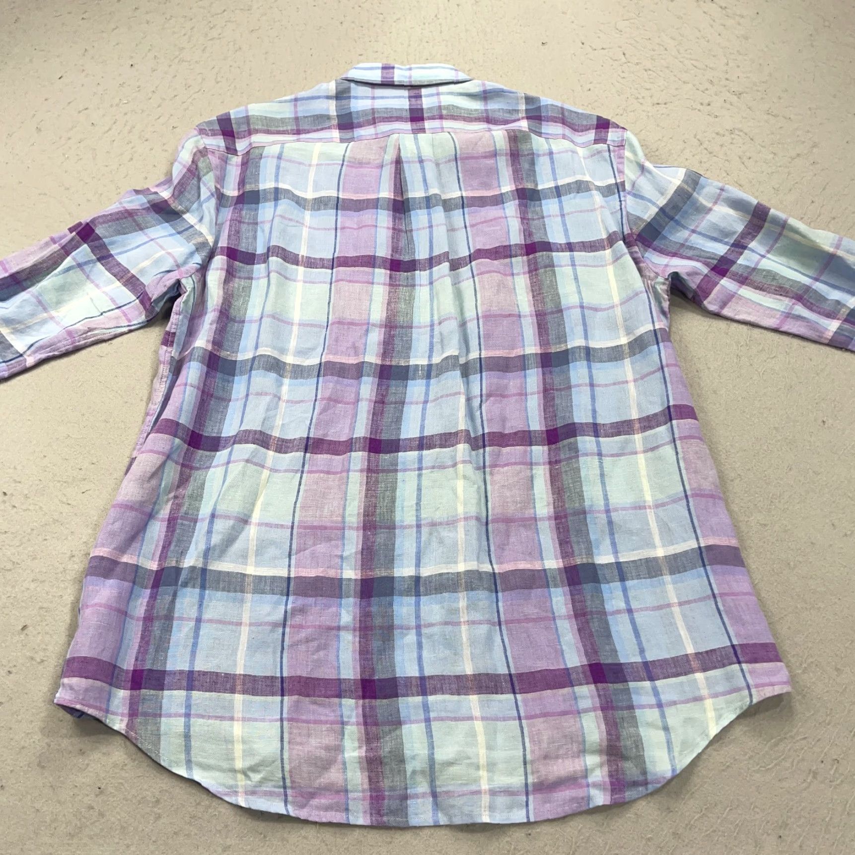 Vineyard Vines Vineyard Vines Shirt Mens Large Blue Purple Classic Fit Murray 100% Linen Whale Size US L / EU 52-54 / 3 - 5 Thumbnail