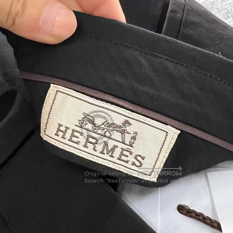 Hermes Hermes Black Slacks Size 52R - 3 Thumbnail
