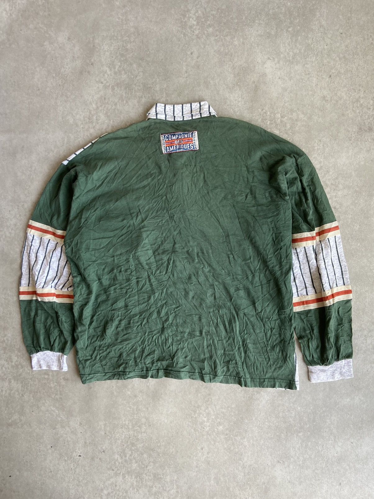 Other × Vintage Vintage Compagnie Des Ameriques 90s Rugby longsleeve Size US L / EU 52-54 / 3 - 6 Thumbnail