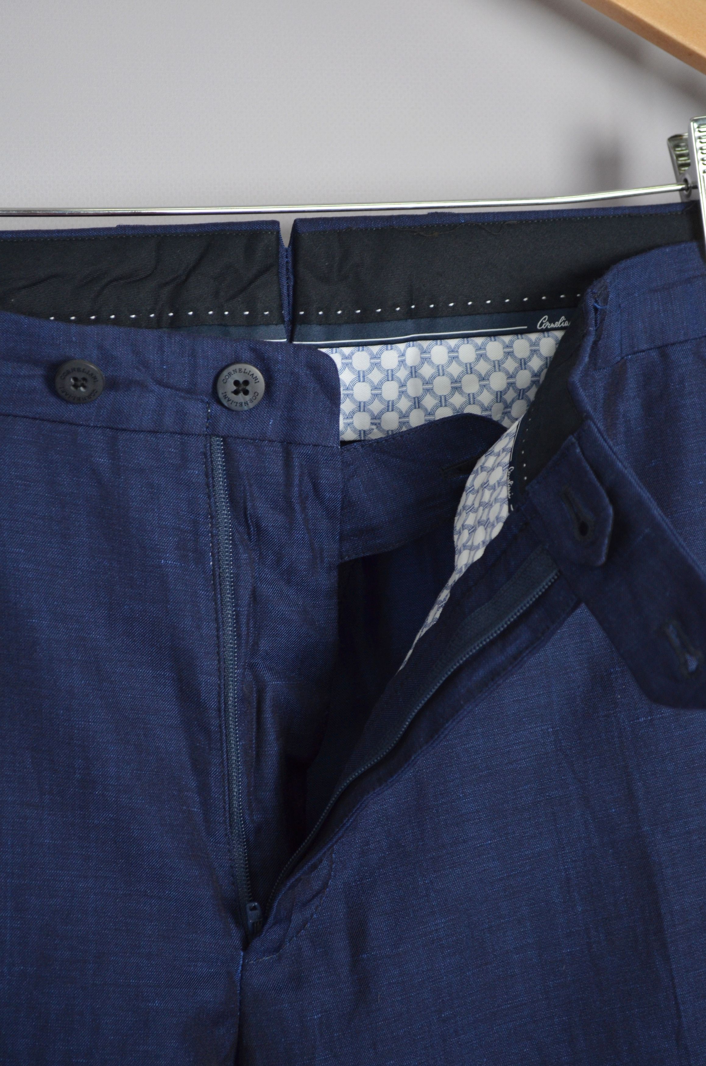 Corneliani × Designer Corneliani Linen Wool Silk Blend Navy Pants Trousers Sz W40 Size US 40 / EU 56 - 12 Thumbnail