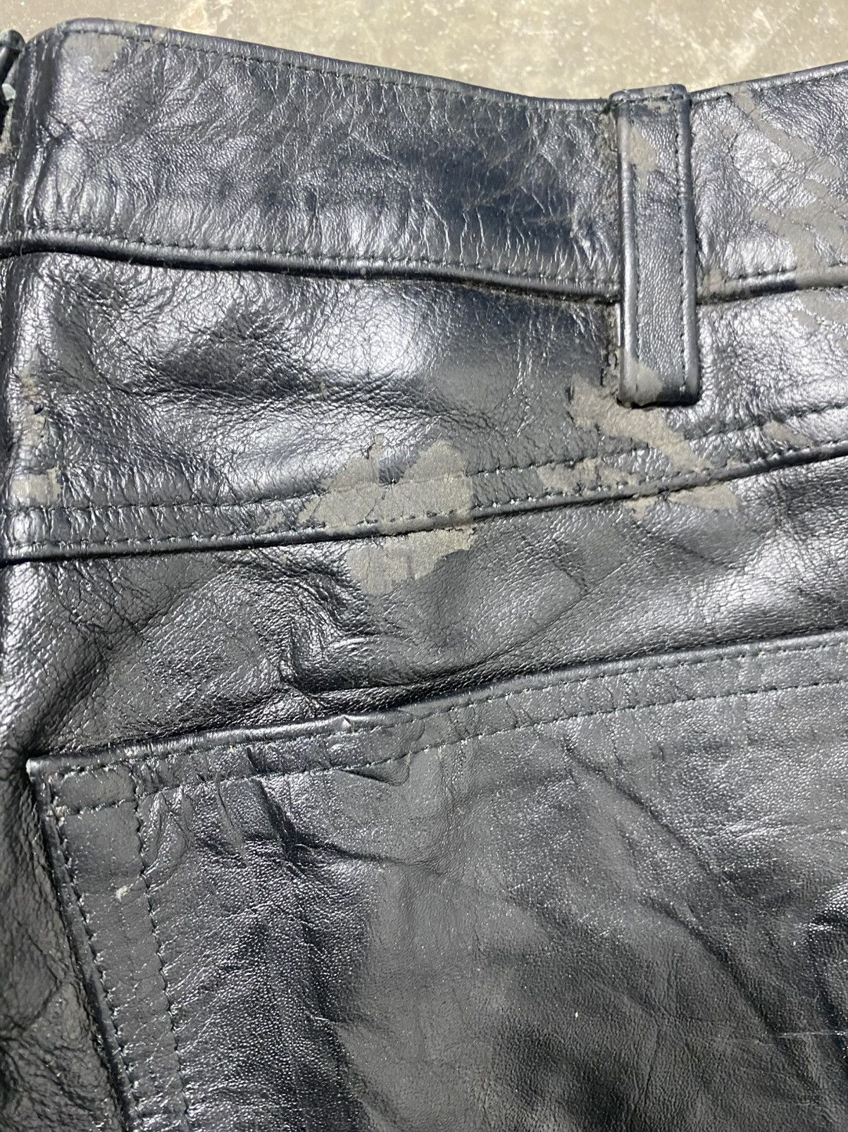 Genuine Leather Rare Vintage Horn Work Japanese Brand Leather Pant Size US 37 - 11 Thumbnail