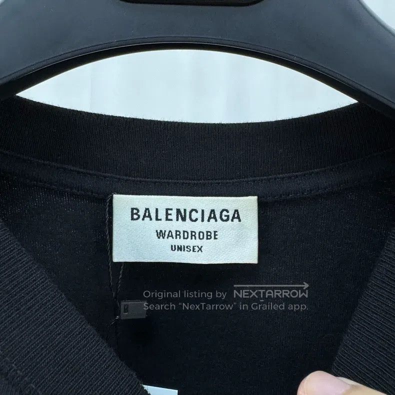 Balenciaga Balenciaga Embroidered Boomerang Lettering Short Sleeve Size US S / EU 44-46 / 1 - 5 Thumbnail