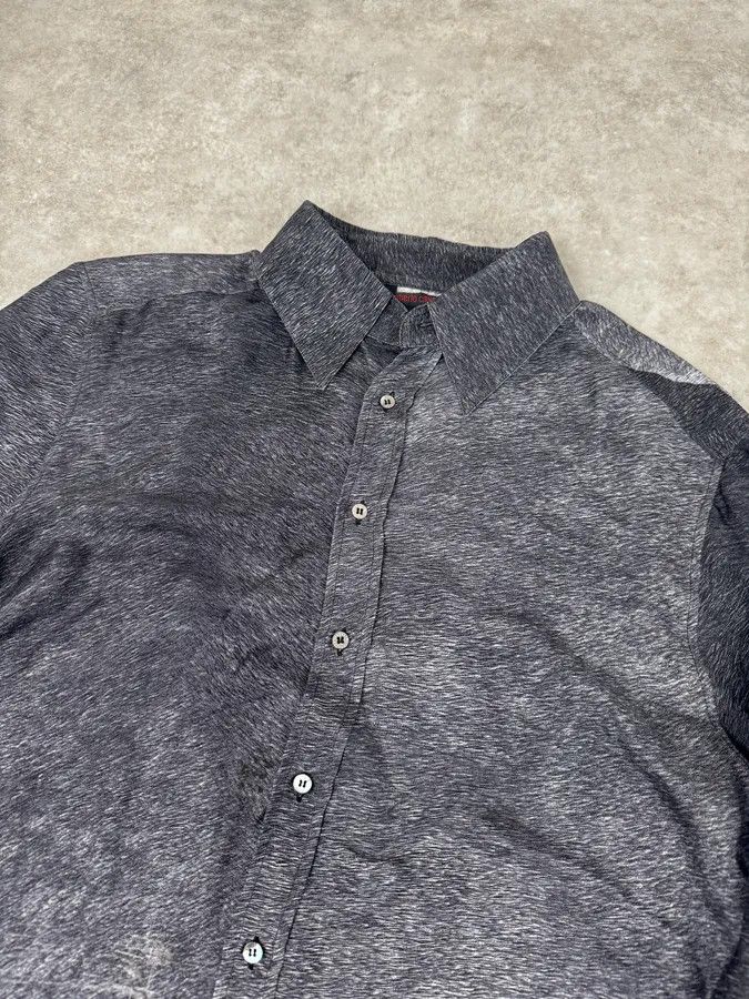 Roberto Cavalli 2000s Roberto Cavalli Grey Abstract Shirt Size US M / EU 48-50 / 2 - 5 Thumbnail
