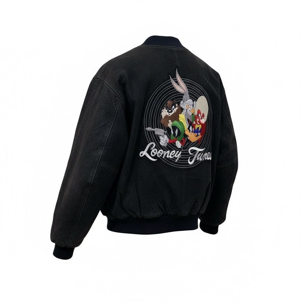 Cartoon Network Vintage Looney Tunes Embroidered Logo Leather Jacket Size US S / EU 44-46 / 1 - 1 Thumbnail