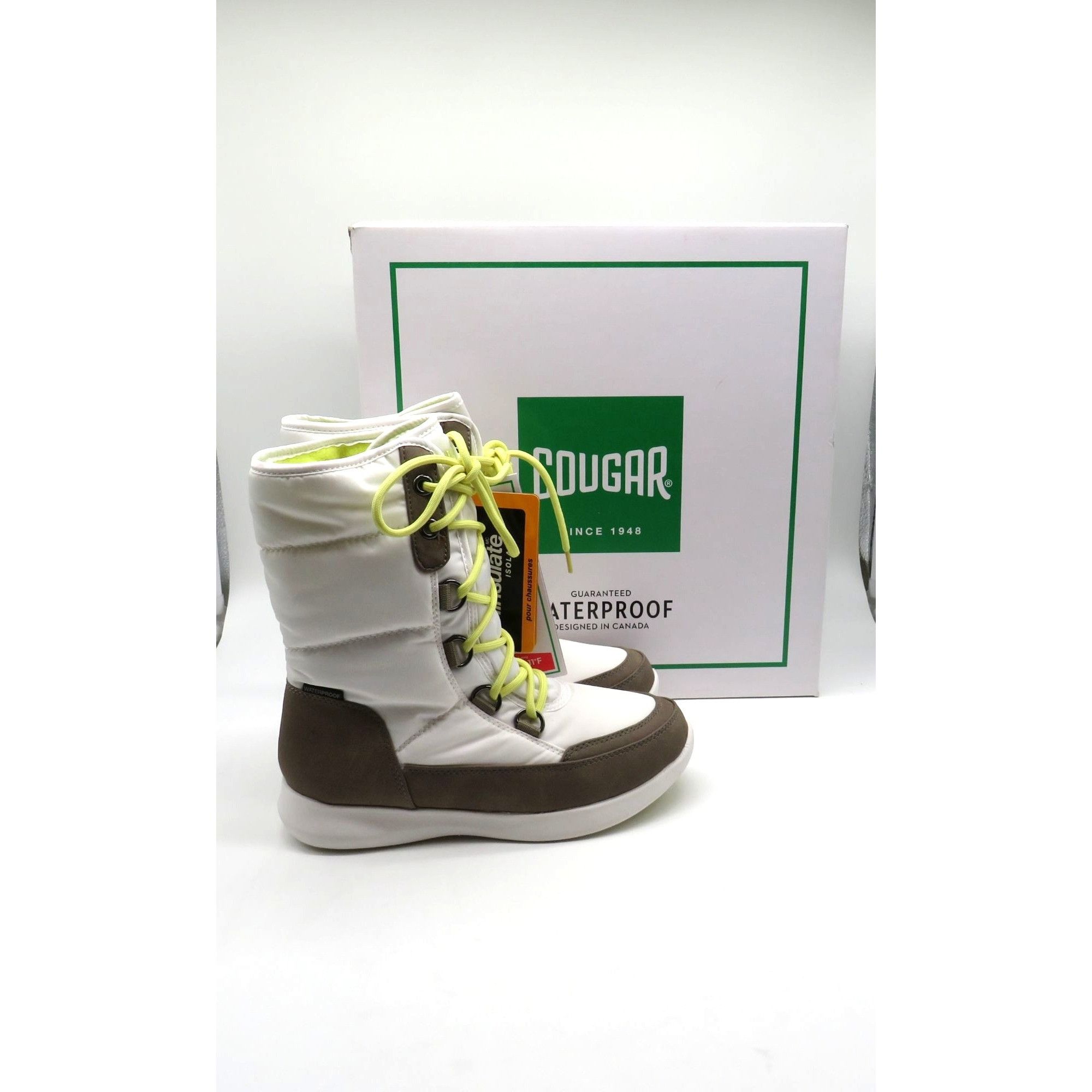 Cougar Cougar Womens Wagu Waterproof Winter Boots Size 6 White/Brow Size US 6 / IT 36 - 1 Thumbnail
