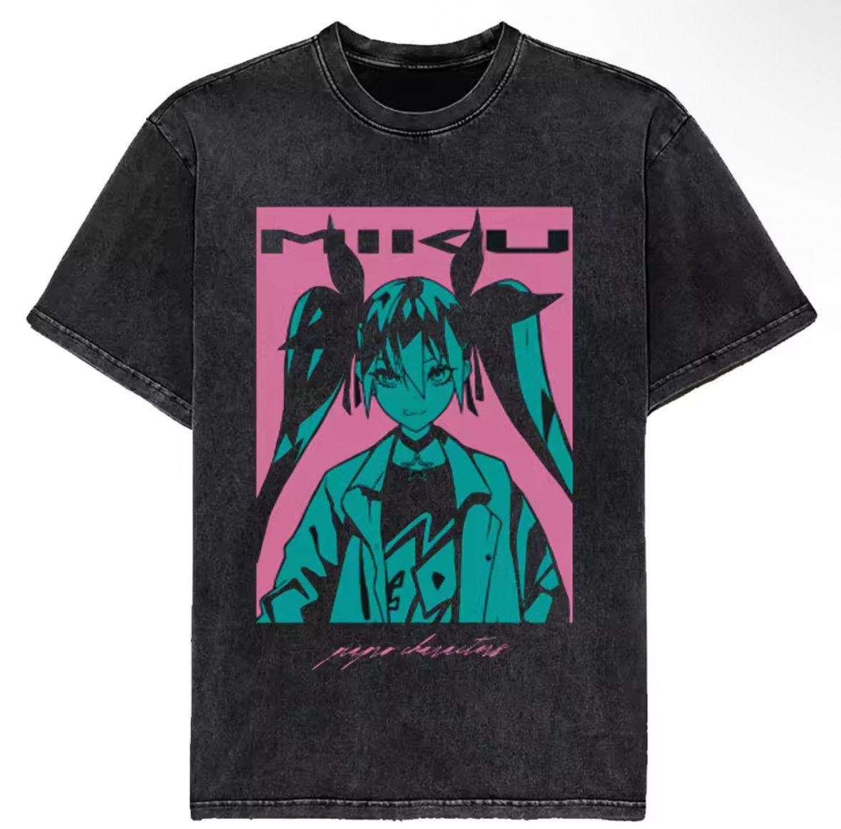 Japanese Brand High Street Retro Anime Miku Girl Washed T-Shirt Size US M / EU 48-50 / 2 - 1 Thumbnail