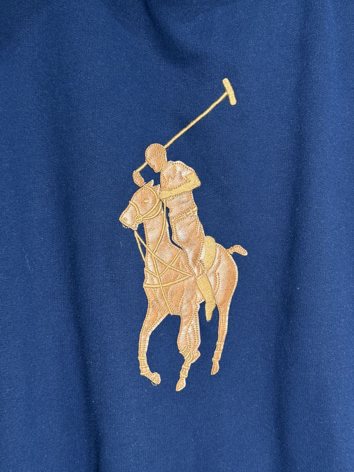 Polo Ralph Lauren Polo Ralph Lauren The RL Fleece Leather Big Pony Hoodie Size US L / EU 52-54 / 3 - 2 Thumbnail