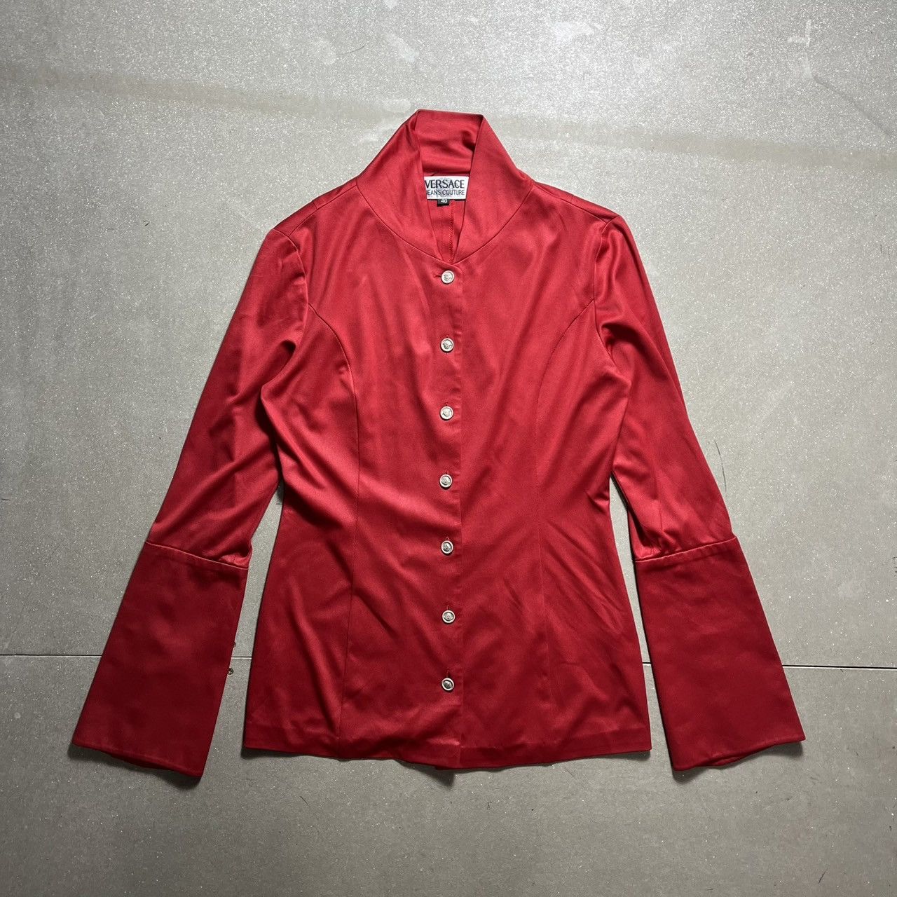 Versace × Versace Jeans Couture × Versus Versace Jeans Couture Red Silk Shirt Size US S / EU 44-46 / 1 - 1 Thumbnail