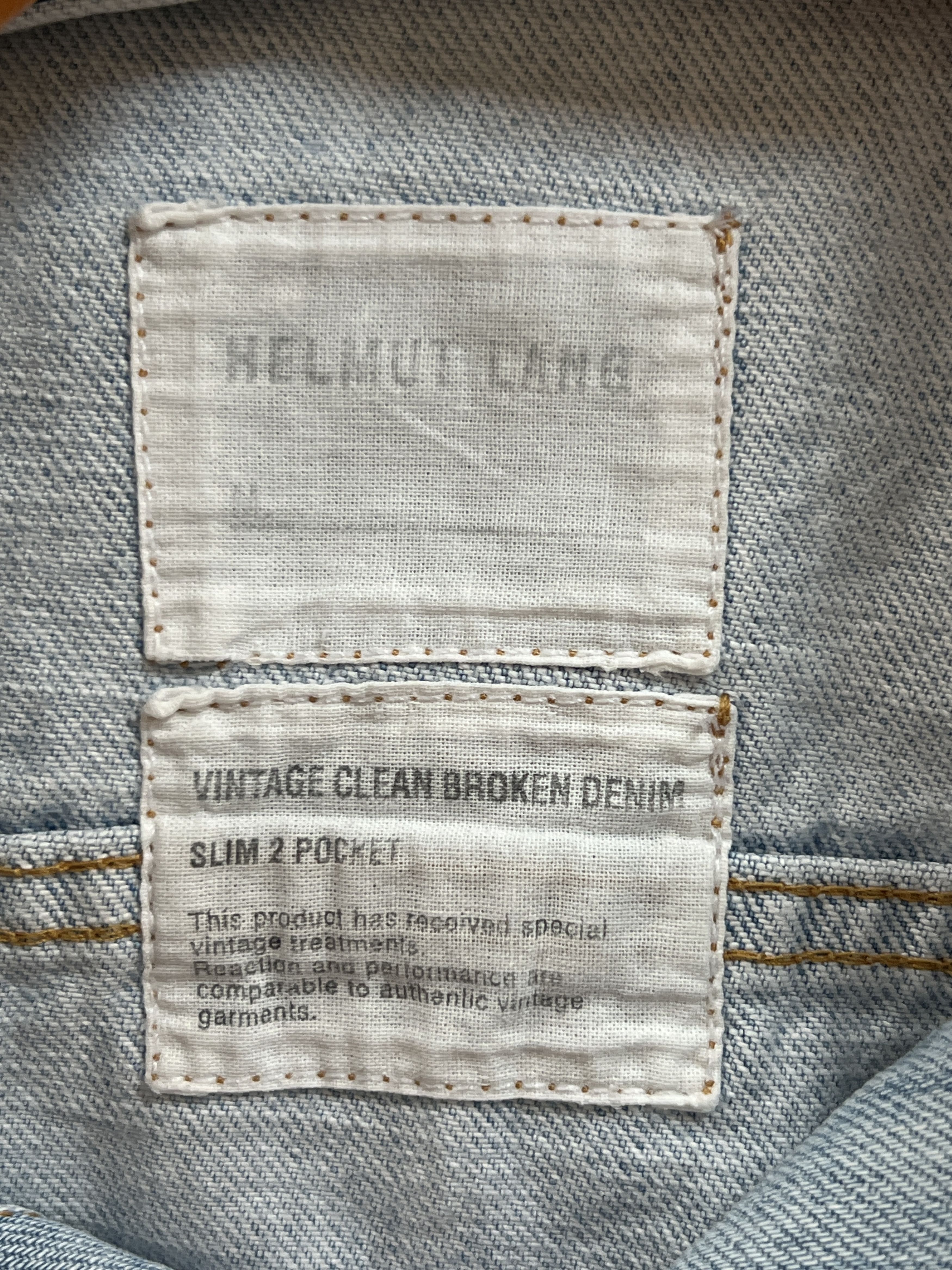 Helmut Lang Vintage Clean Broken Denim, Slim Two Pocket Size US S / EU 44-46 / 1 - 3 Thumbnail