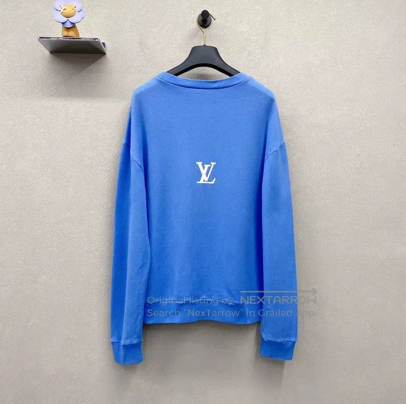 Louis Vuitton Louis Vuitton Blue printed hoodie Size US M / EU 48-50 / 2 - 3 Thumbnail