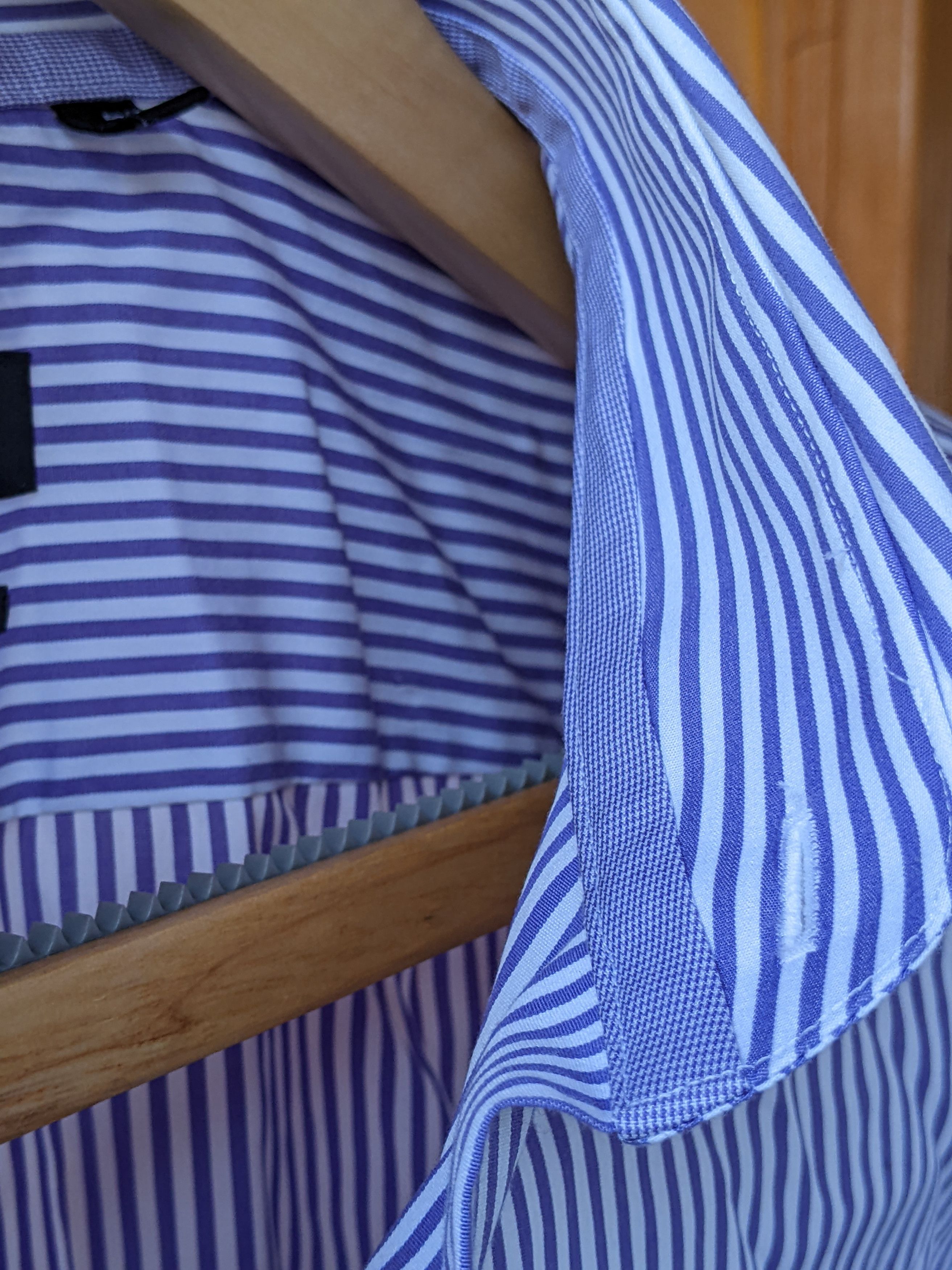 Hugo × Hugo Boss Hugo Boss Purple Striped Cotton Longsleeve Shirt Geraldino Size US XL / EU 56 / 4 - 6 Thumbnail