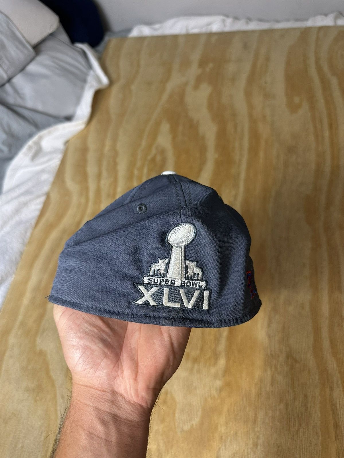 NFL × Vintage NY Giants Super Bowl XLVI Champions Hat NFL Blue White Rare Size ONE SIZE - 4 Thumbnail