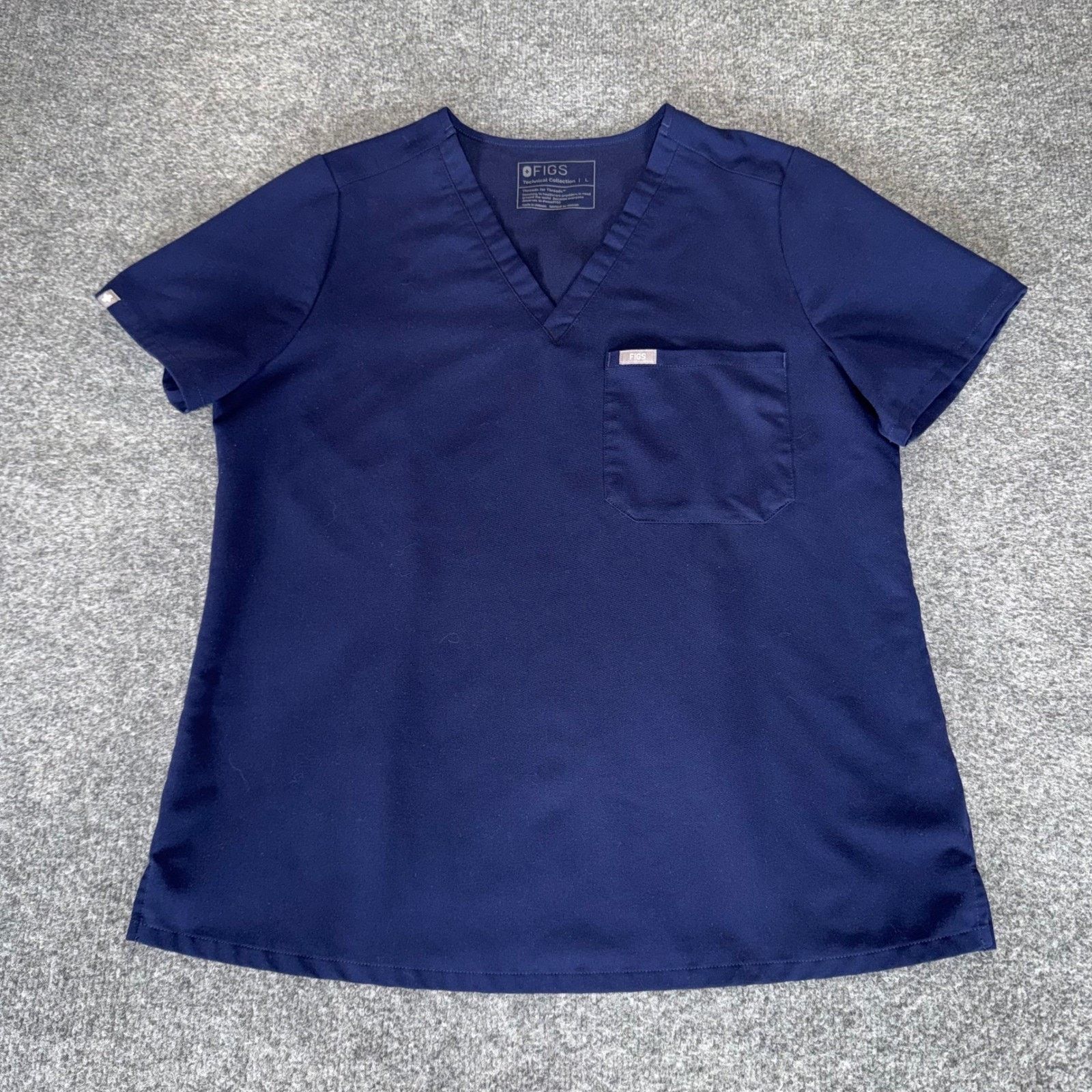 Other FIGS Catarina Womens Scrub Top Shirt Large Navy Blue Medical Size L / US 10 / IT 46 - 1 Thumbnail