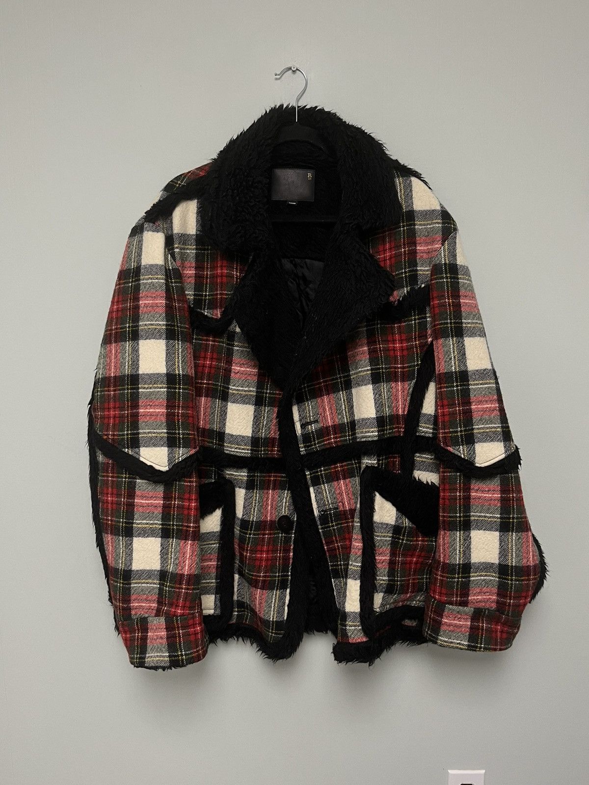 R13 Imitation sheepskin coat. Medium Size M / US 6-8 / IT 42-44 - 9 Thumbnail