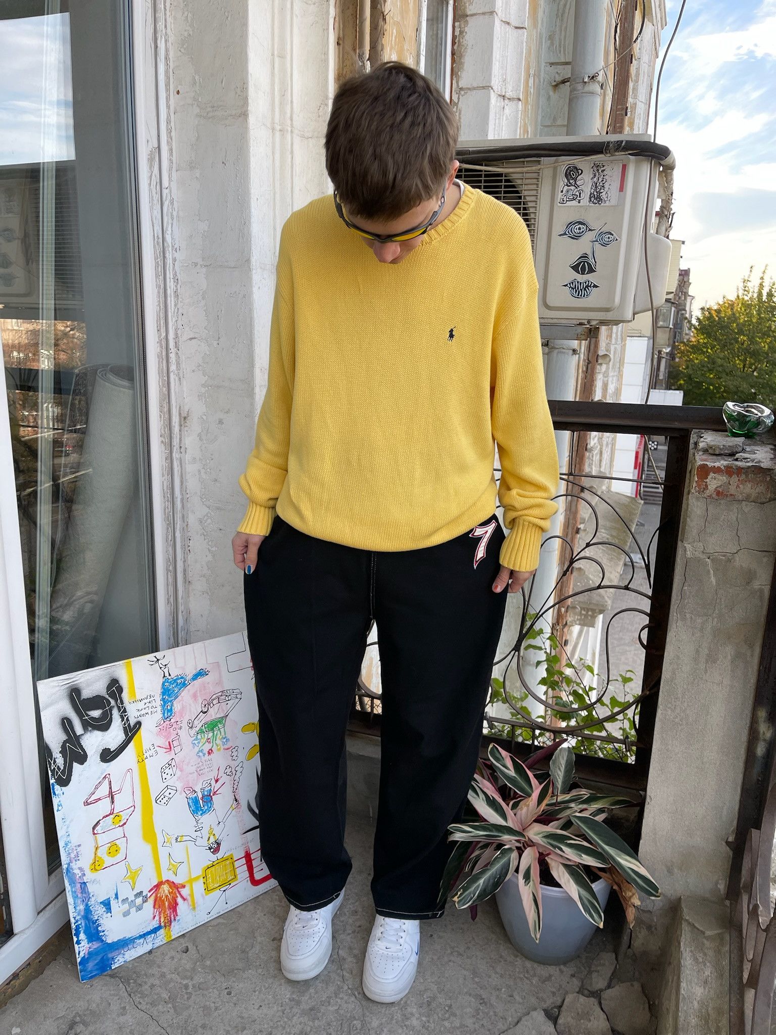 Polo Ralph Lauren Vintage Polo Ralph Lauren Yellow Knit Sweater Size US XL / EU 56 / 4 - 7 Thumbnail
