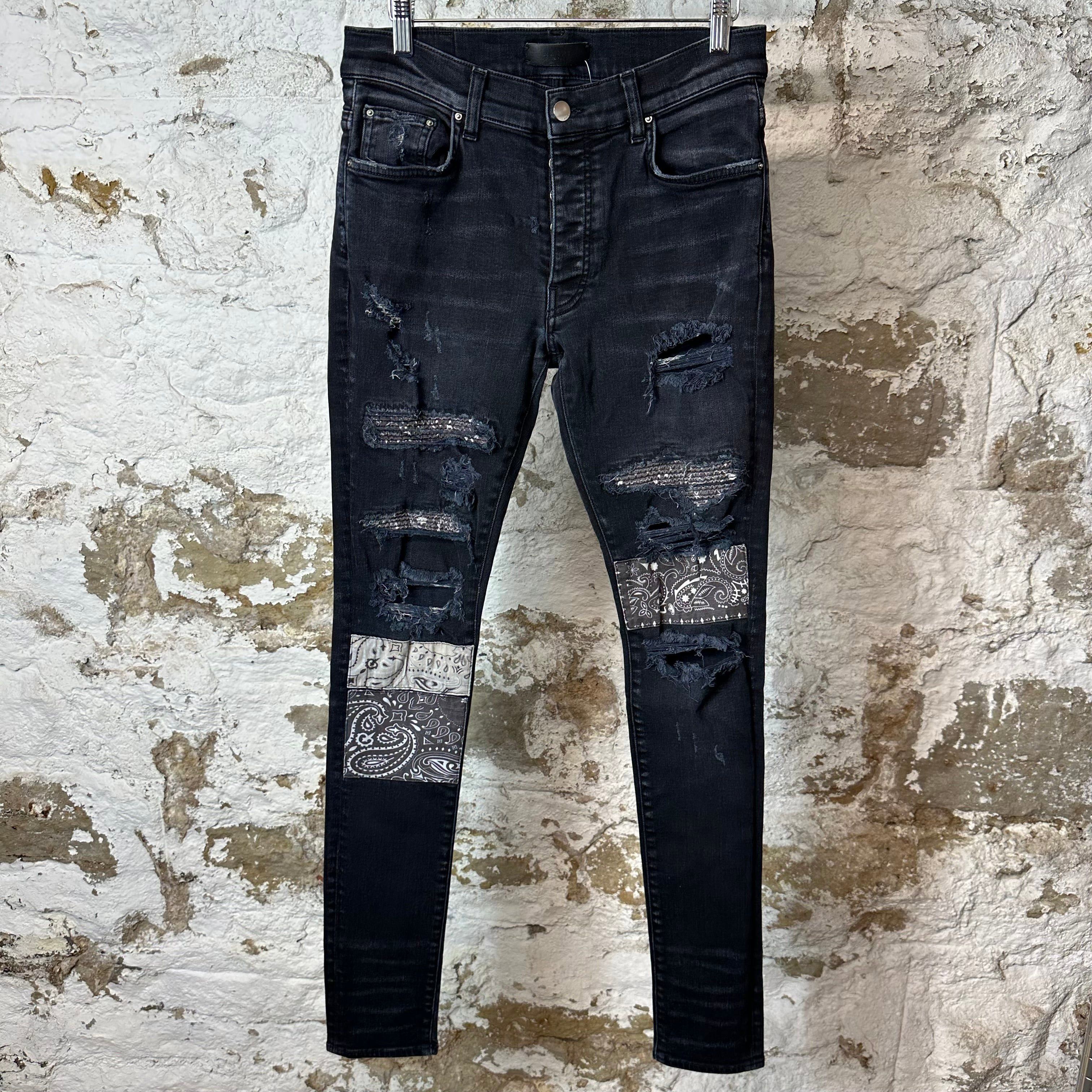Amiri Amiri MX1 Aloha Patch Black Jeans sz 30 | Grailed