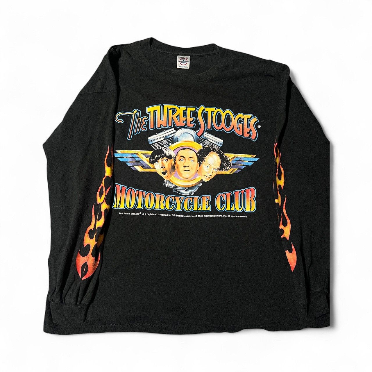 Delta 2001 Vintage The Three Stooges Motorcycle Club Long Sleeve Size US XXL / EU 58 / 5 - 1 Thumbnail