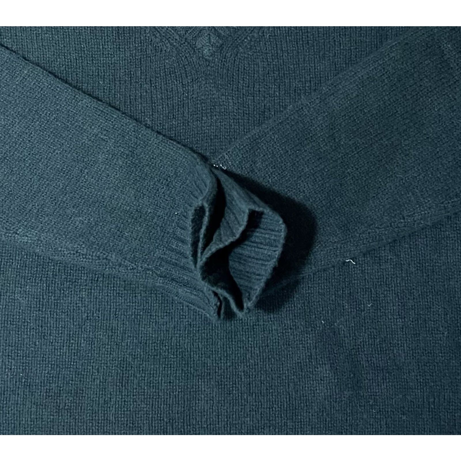 Altea Skull Cashmere Skull-Back Sweater Crew Neck Long Sleeve Wool Cashmere Blend Dark Teal Blue Size M Women Casual Vintage No Size M / US 6-8 / IT 42-44 - 5 Thumbnail