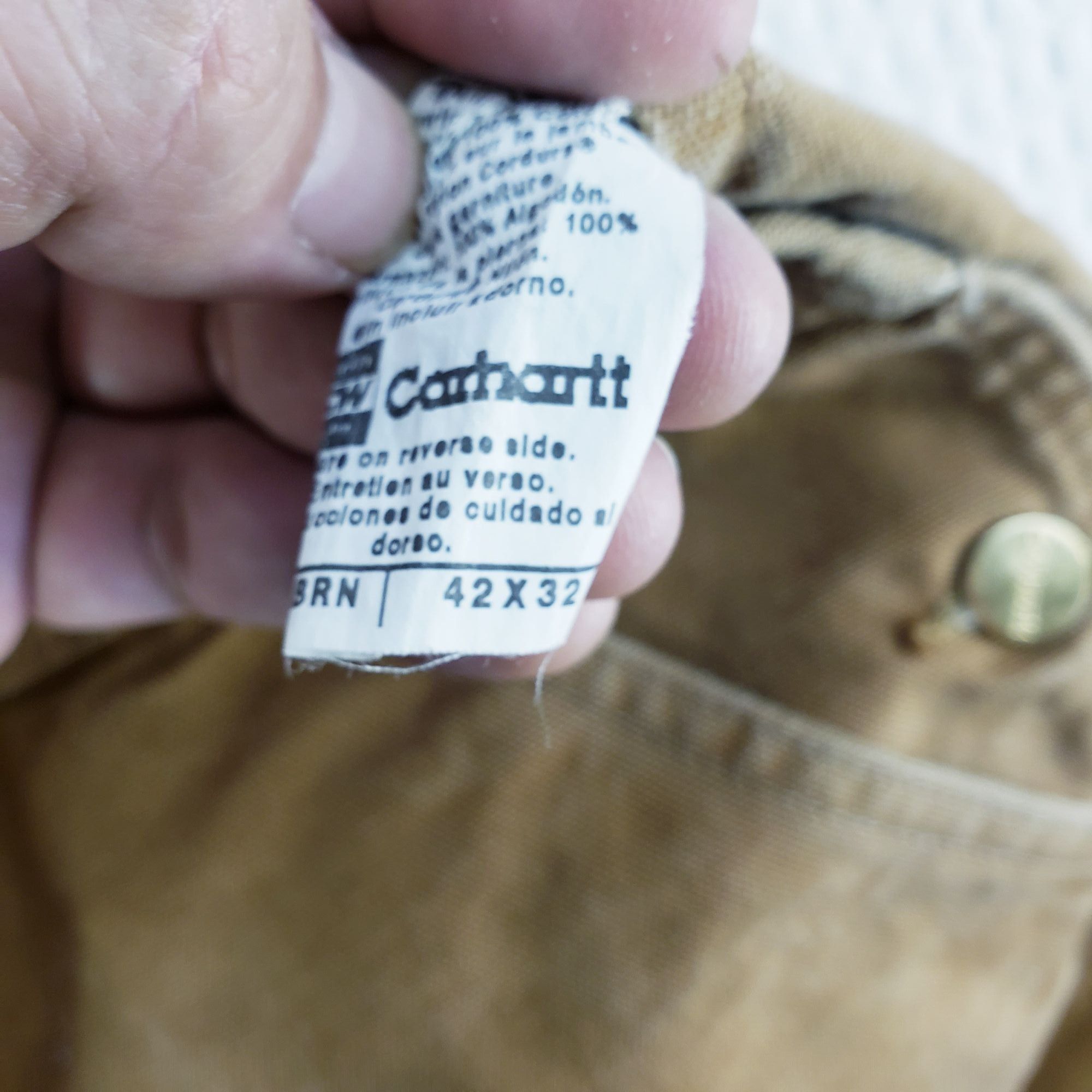 Carhartt Vintage Carhartt R46 Duck Canvas Overalls Brown 42x32 Size US 42 / EU 58 - 8 Thumbnail