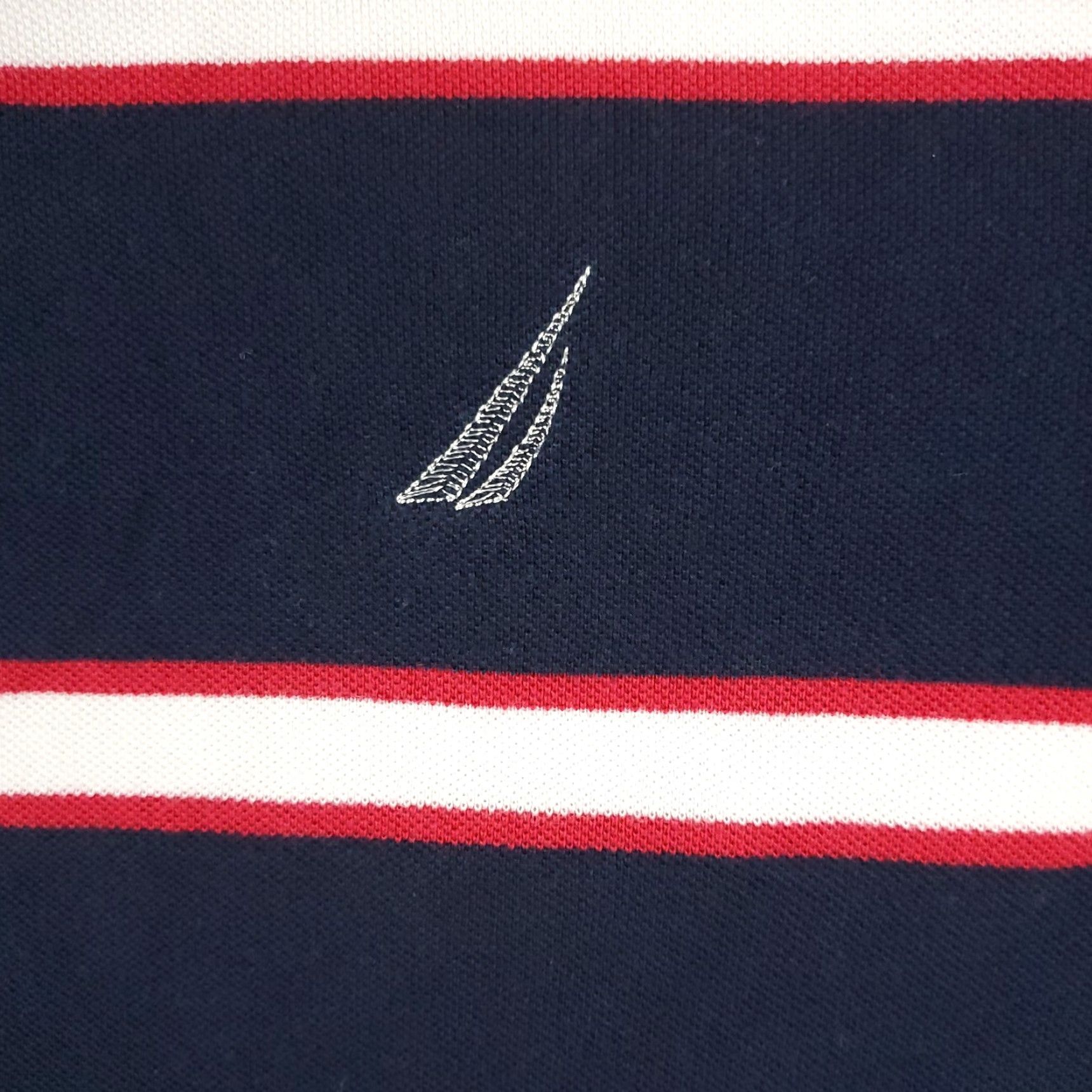 Nautica Nautica Polo Shirt Mens Small Blue Striped Casual Short Sleeve Regular Fit Size US S / EU 44-46 / 1 - 2 Thumbnail