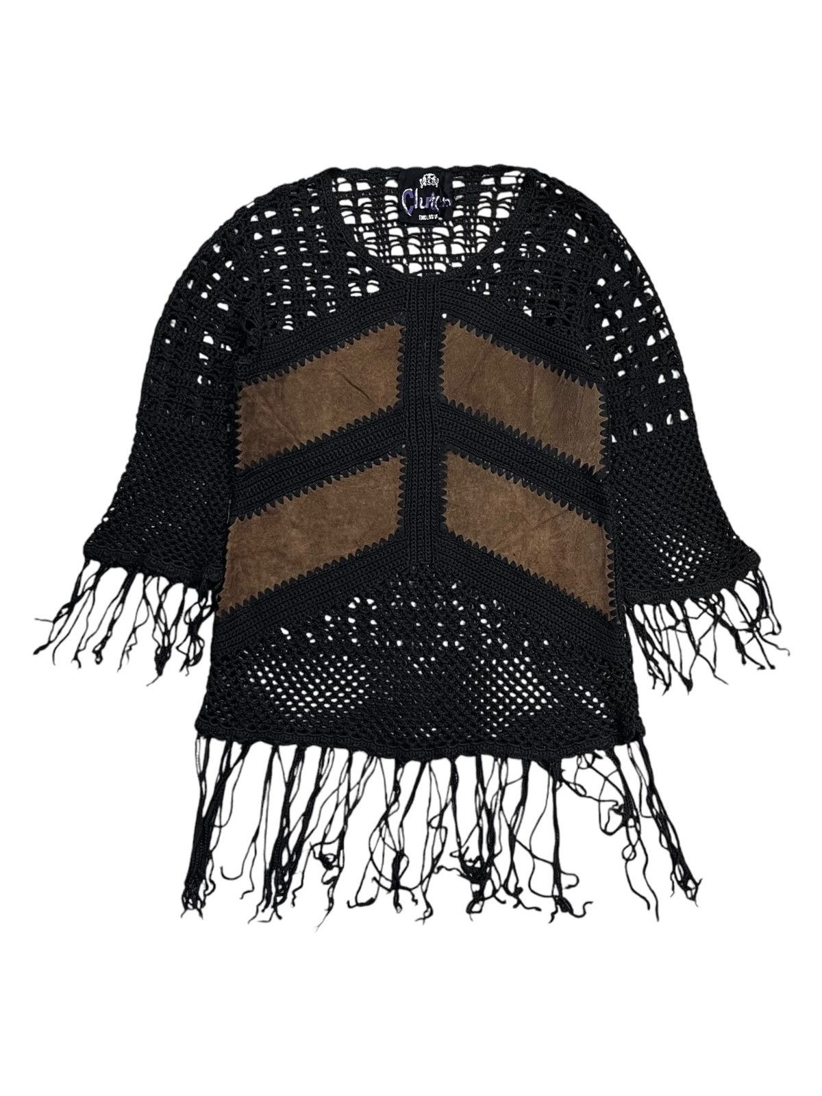 14th Addiction 2000s Clutch Exclusive - Open Knitted Ethnic Fringe Top Size US M / EU 48-50 / 2 - 1 Thumbnail